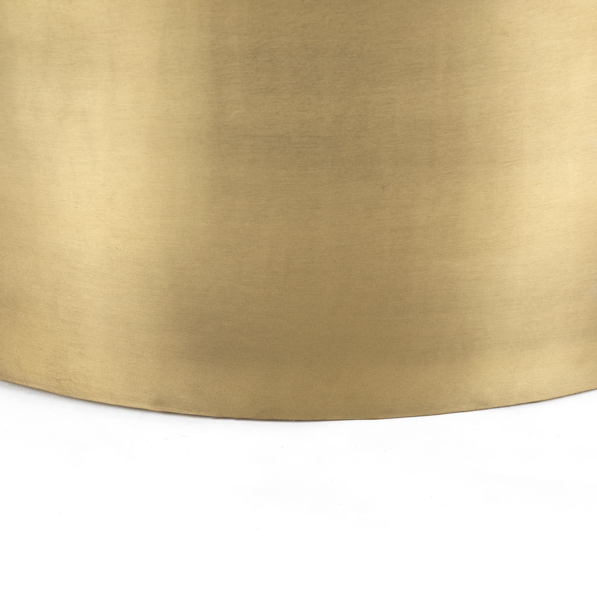Eclipse Antique Brass Metal Drum Base w/ Dark Brown Wood Top Nested Coffee Table — product photograph