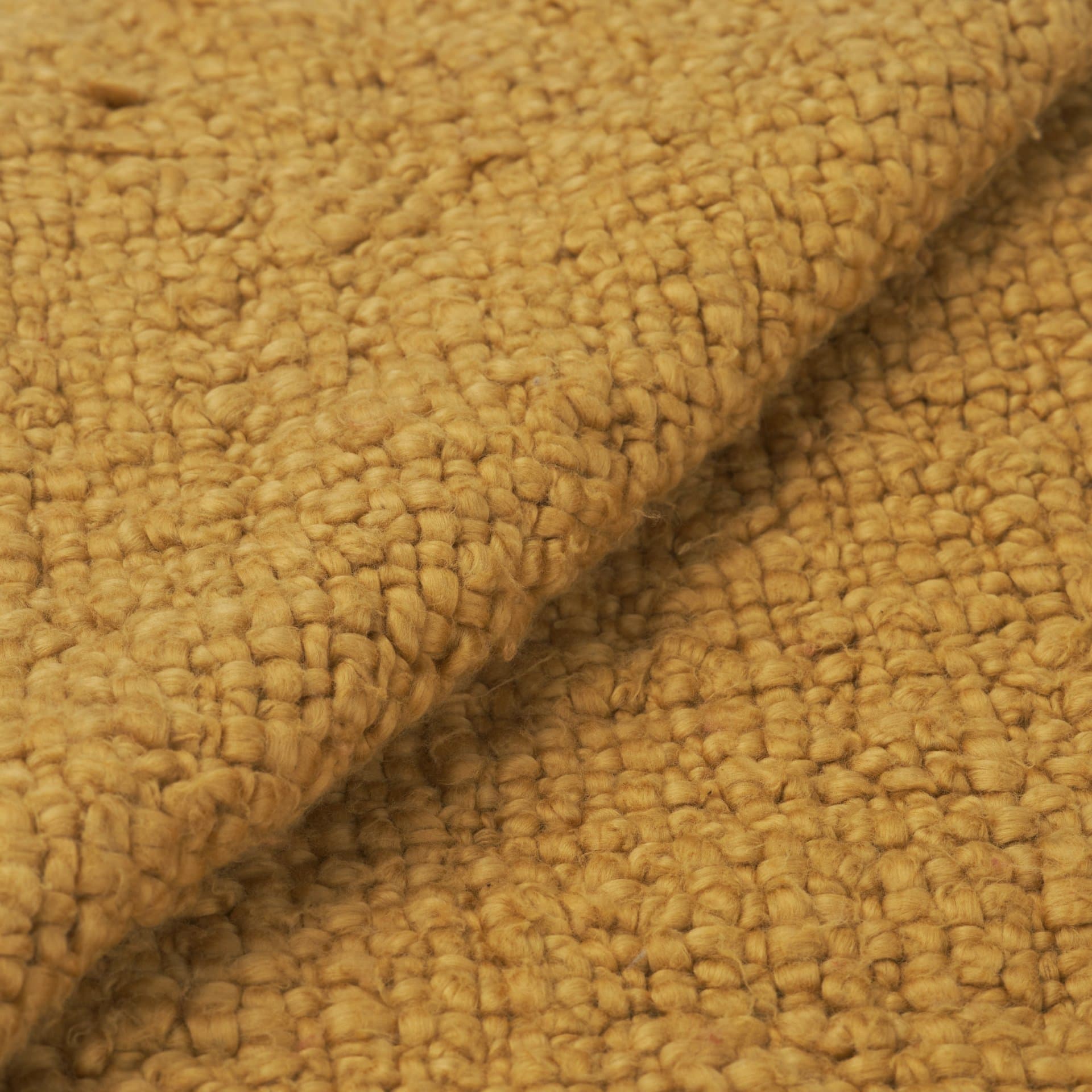 Kambal Mustard Woven Cotton Throw Blanket — product photograph