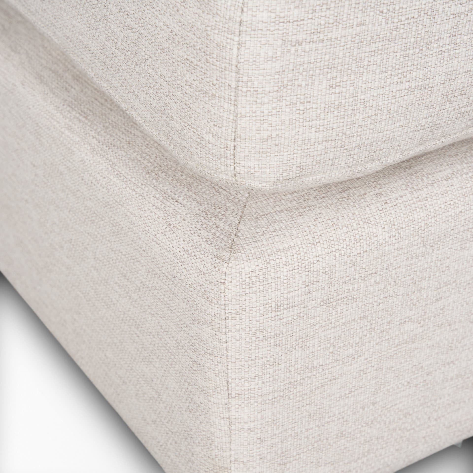 Halston Small Ottoman Oatmeal Performance Fabric — product photograph