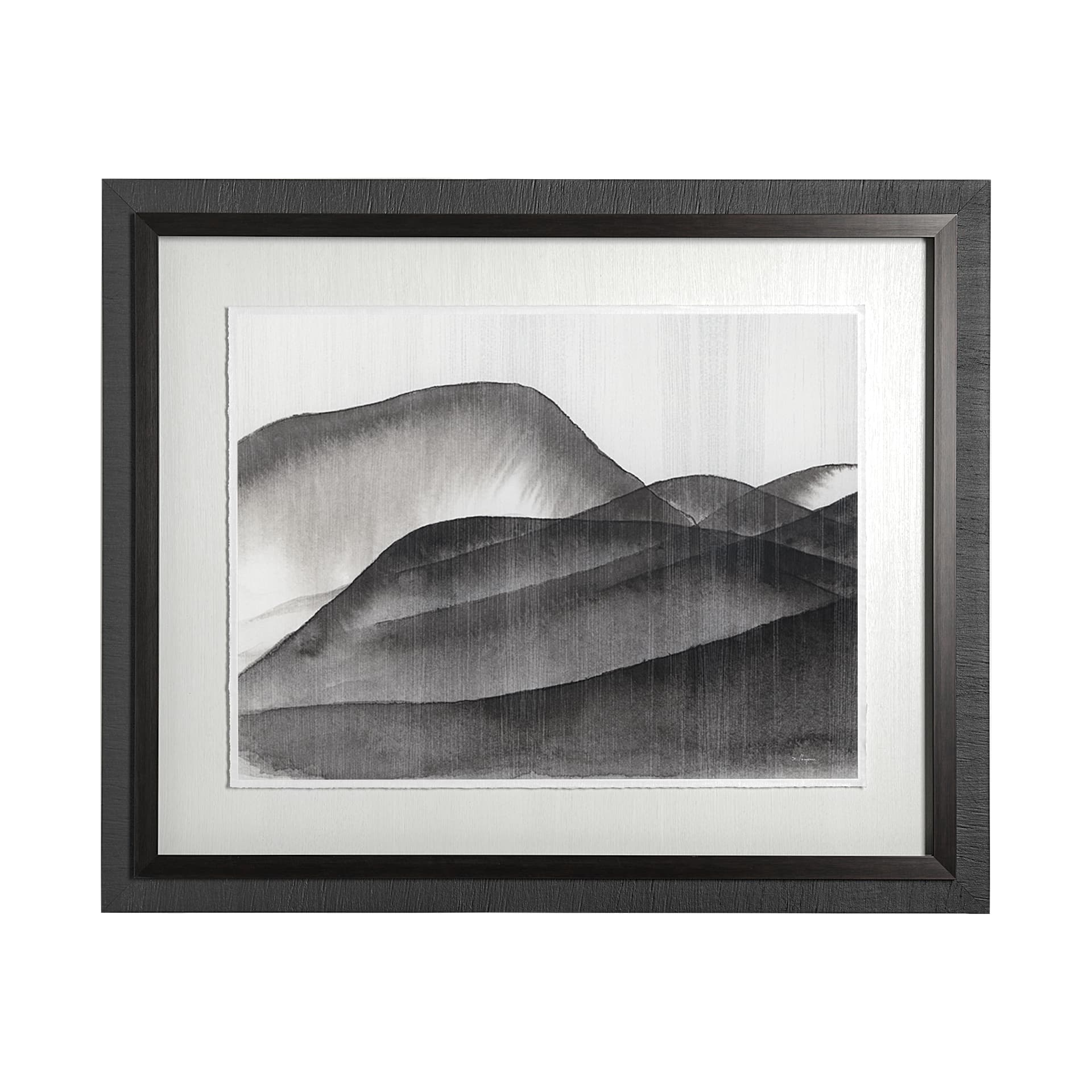 Beyond the Rainy Hills I by Mercana Studio Hand Embellished Framed Art Print Matted under Glass — product photograph