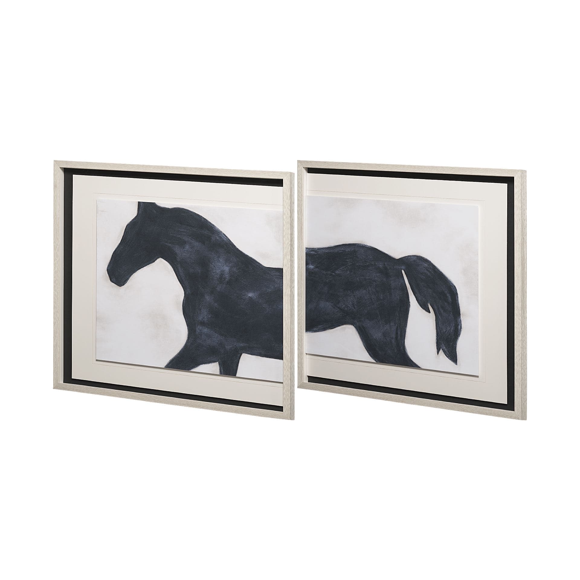 Equestrian Beauties-Halt by Kristine Hegre a Framed Art Print Matted under Glass — product photograph