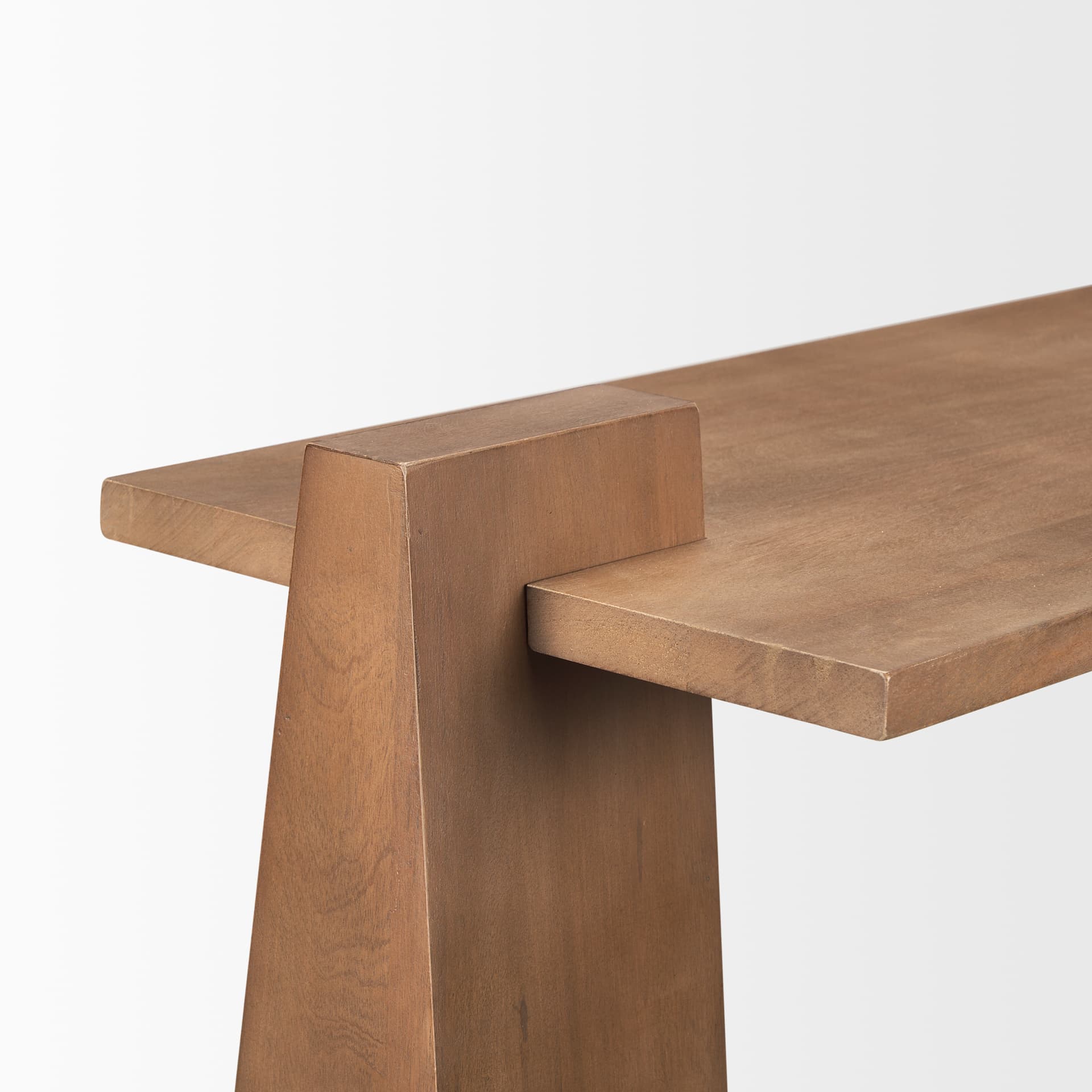 Eula Medium Brown Wood Console Table — product photograph