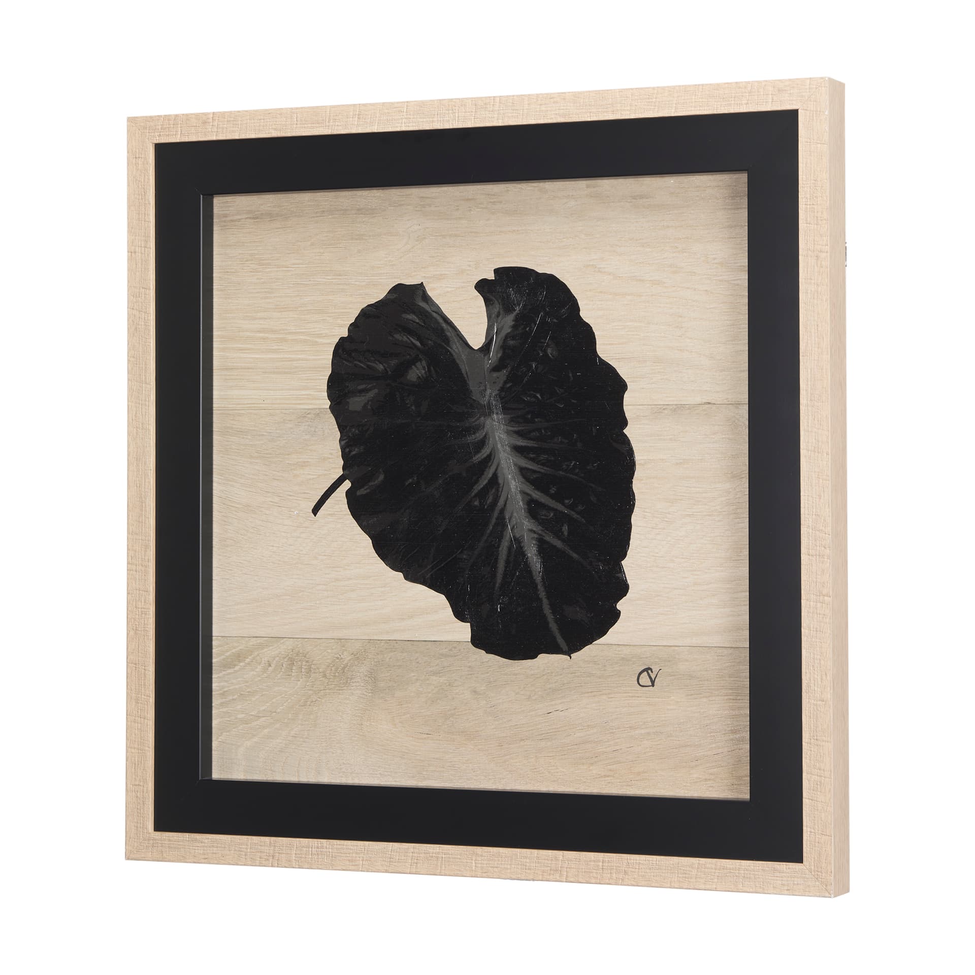 Tropican Leave III by Mercana Studio a Hand Embellished Textured Framed Art Print — product photograph