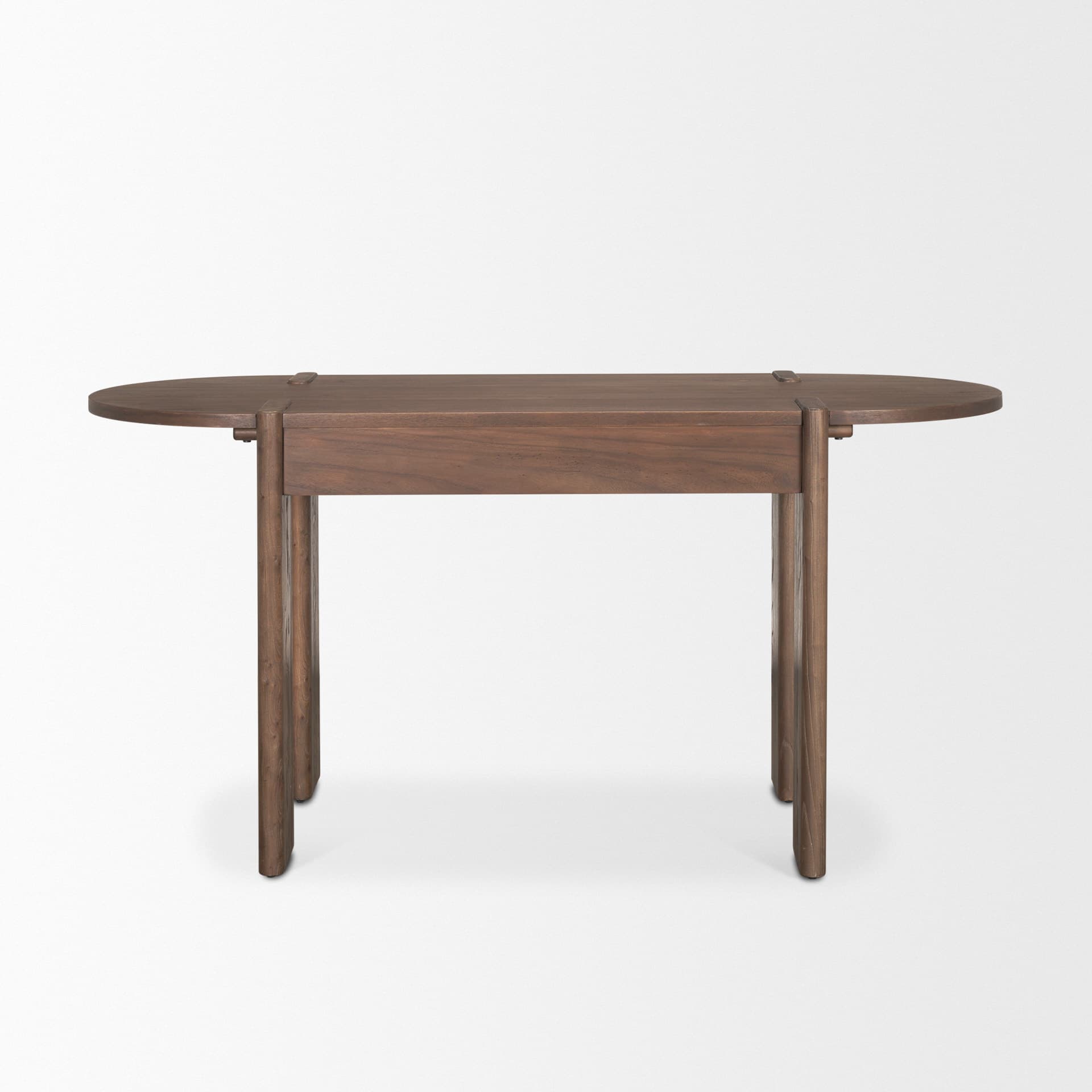 Sohan Dark Brown Elm Wood Oblong Desk — product photograph