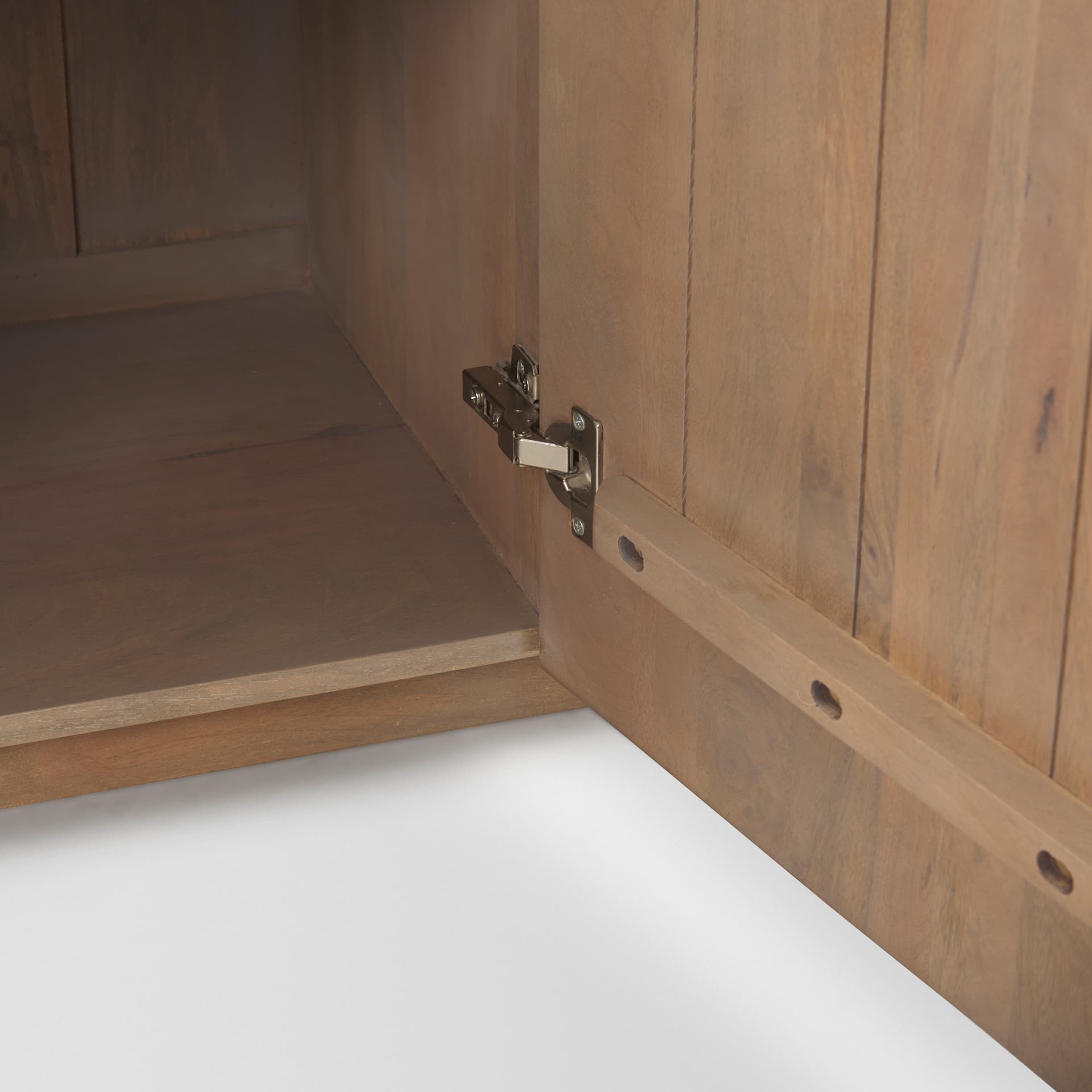 Terra Light Brown Wood Fluted Sideboard — product photograph