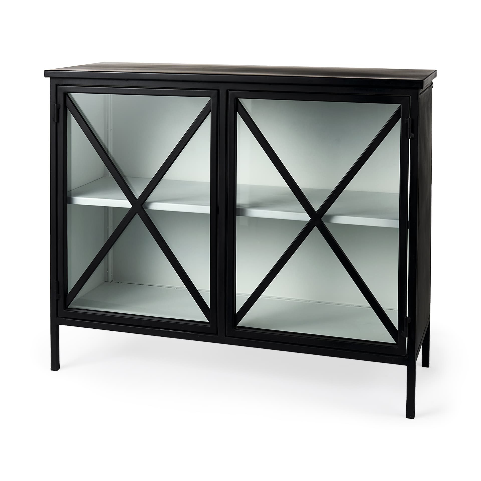 Aurelia Two Door Glass Cabinet — product photograph