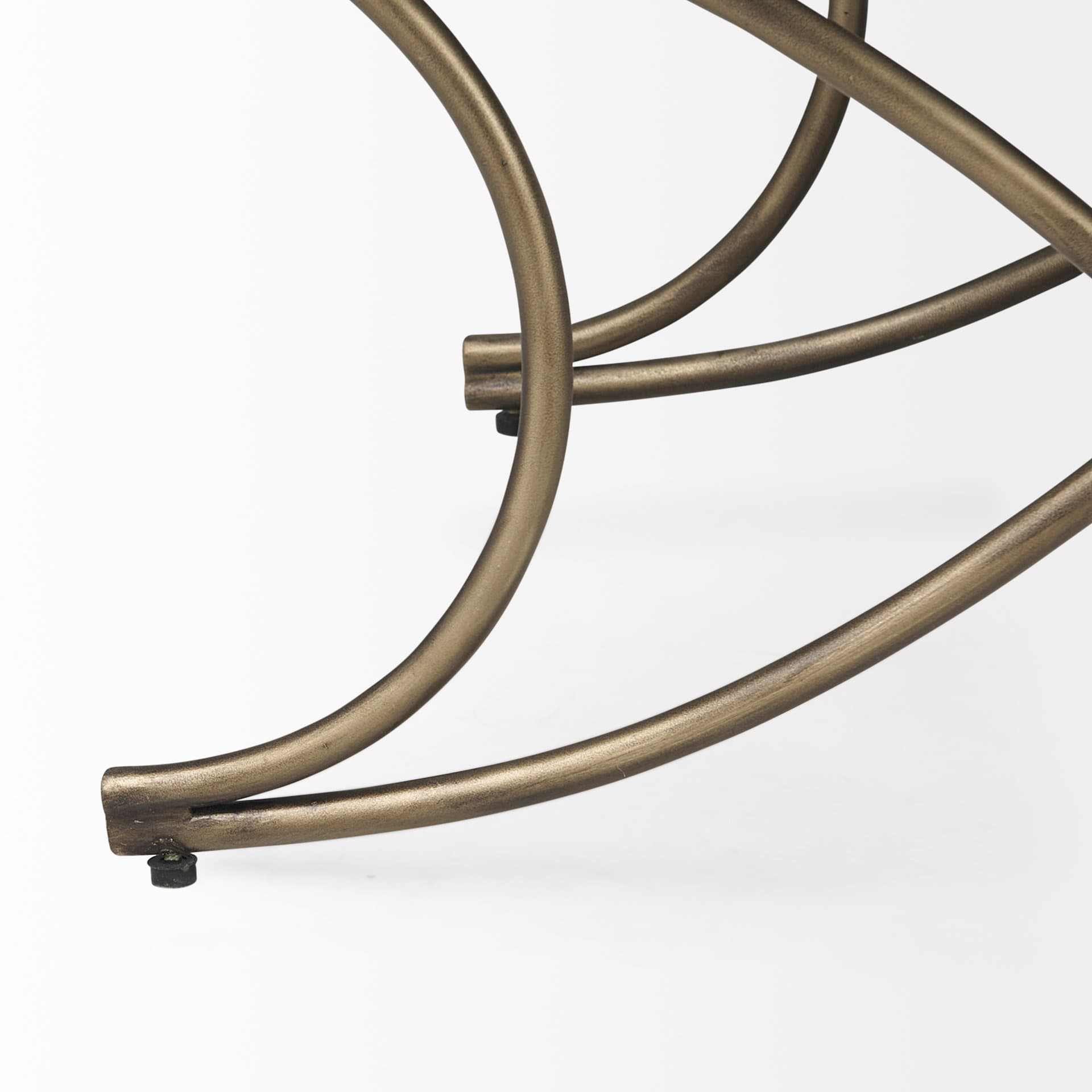 Ayla 55L x 17.6W x 18H Light and Dark Gray Fabric Seat W/ Antique Gold Metal Frame Bench — product photograph