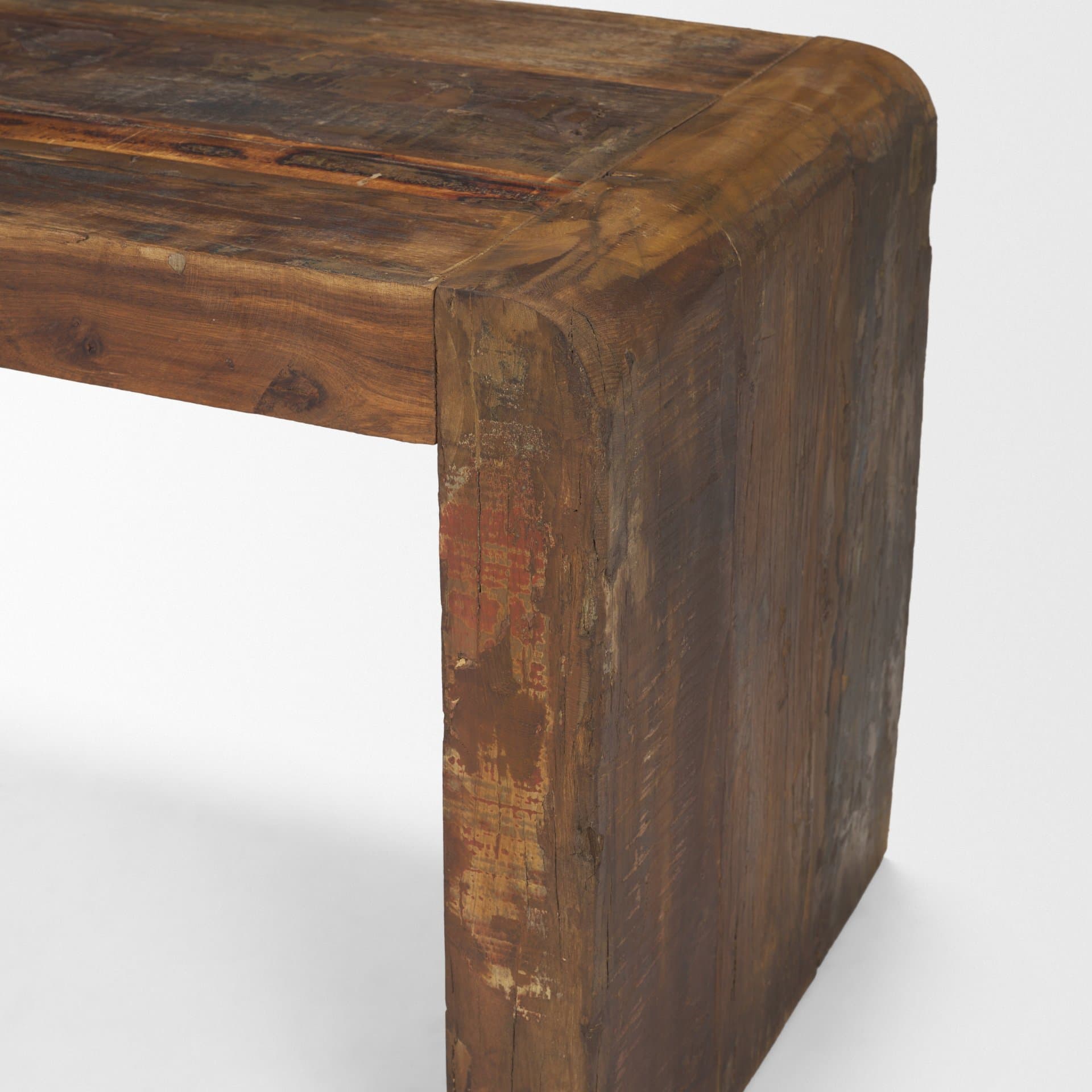Estelle Rustic Brown Reclaimed Wood Bench — product photograph