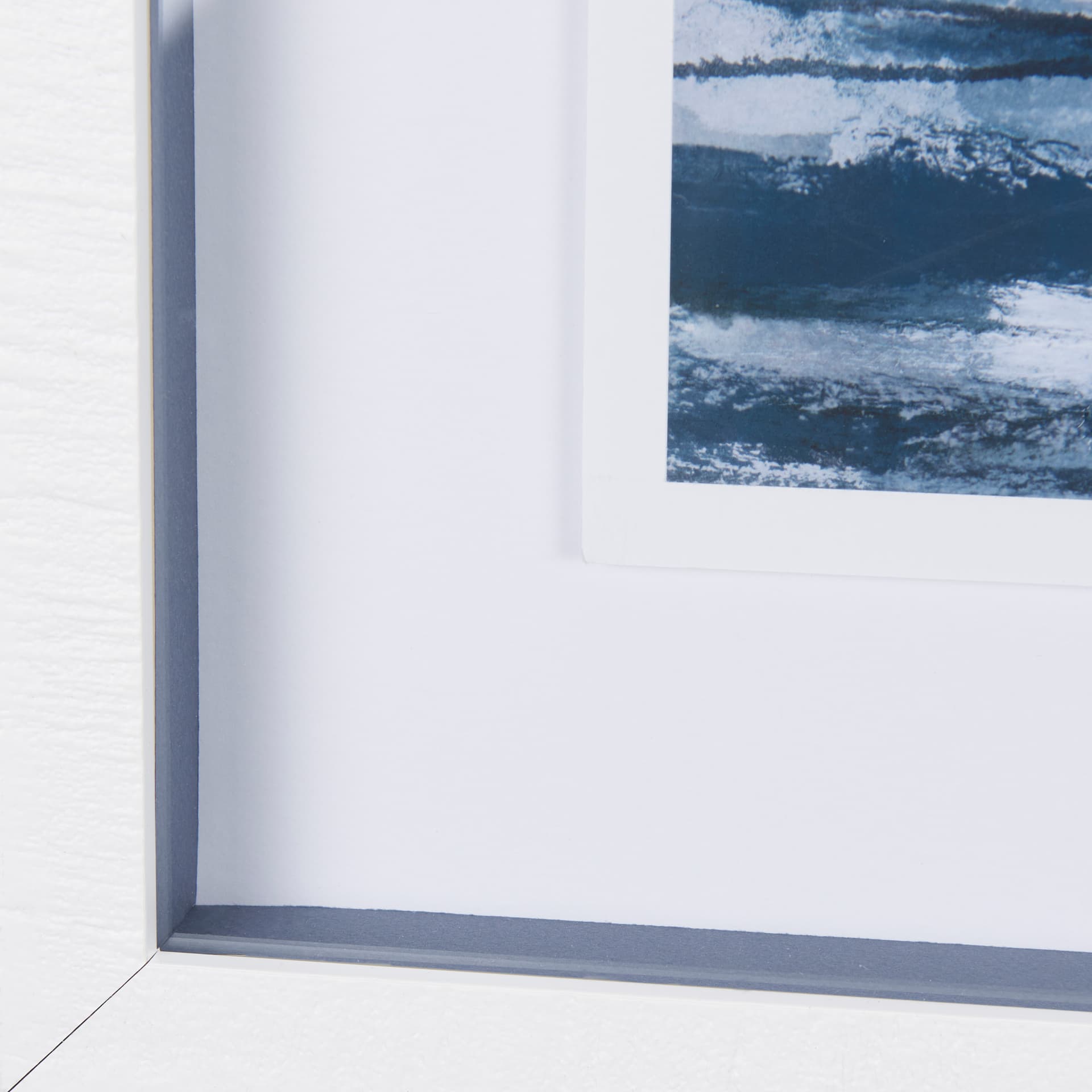 Cloud and Sea by Mercana Studio a Hand Embellished Textured Framed Art Print Matted under Glass — product photograph