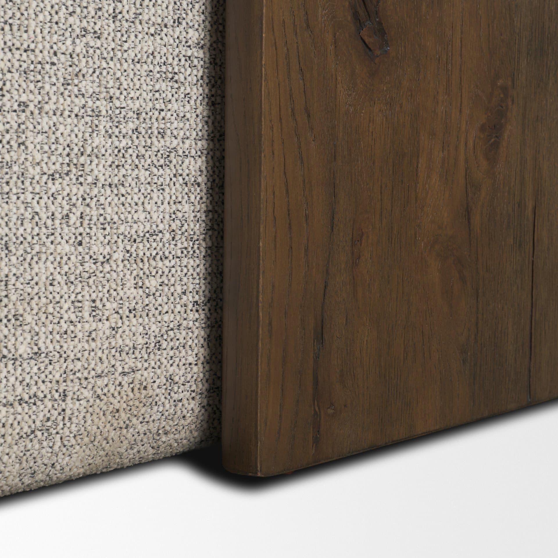 Trayden Gray Fabric w/ Brown Slider Top Coffee Table 55.0X 37.0X 46.0 (cm) — product photograph
