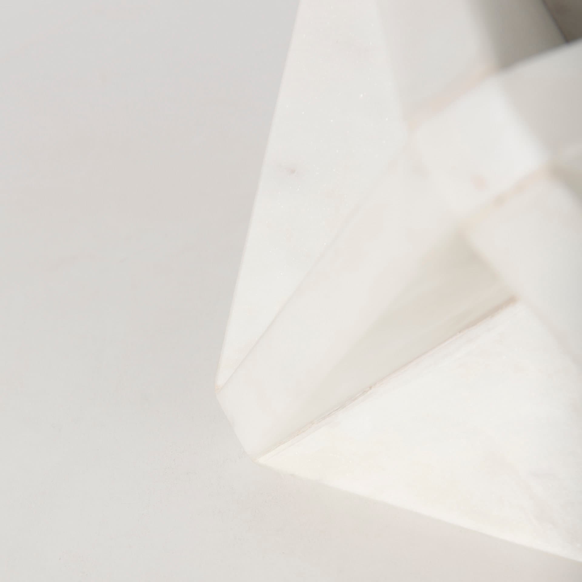 Sophia 5.5 L x 5.5 W x 8.5 H White Marble Decor Stand — product photograph