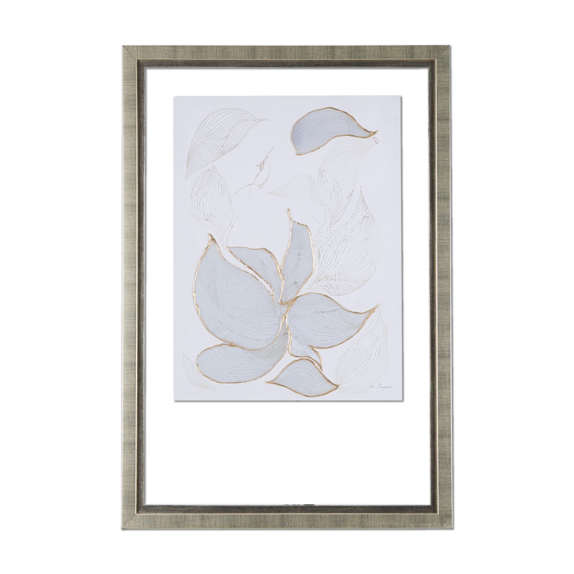 Interplay II by Mercana Studio a Hand Embellished Textured Framed Art Print Matted under Glass — product photograph
