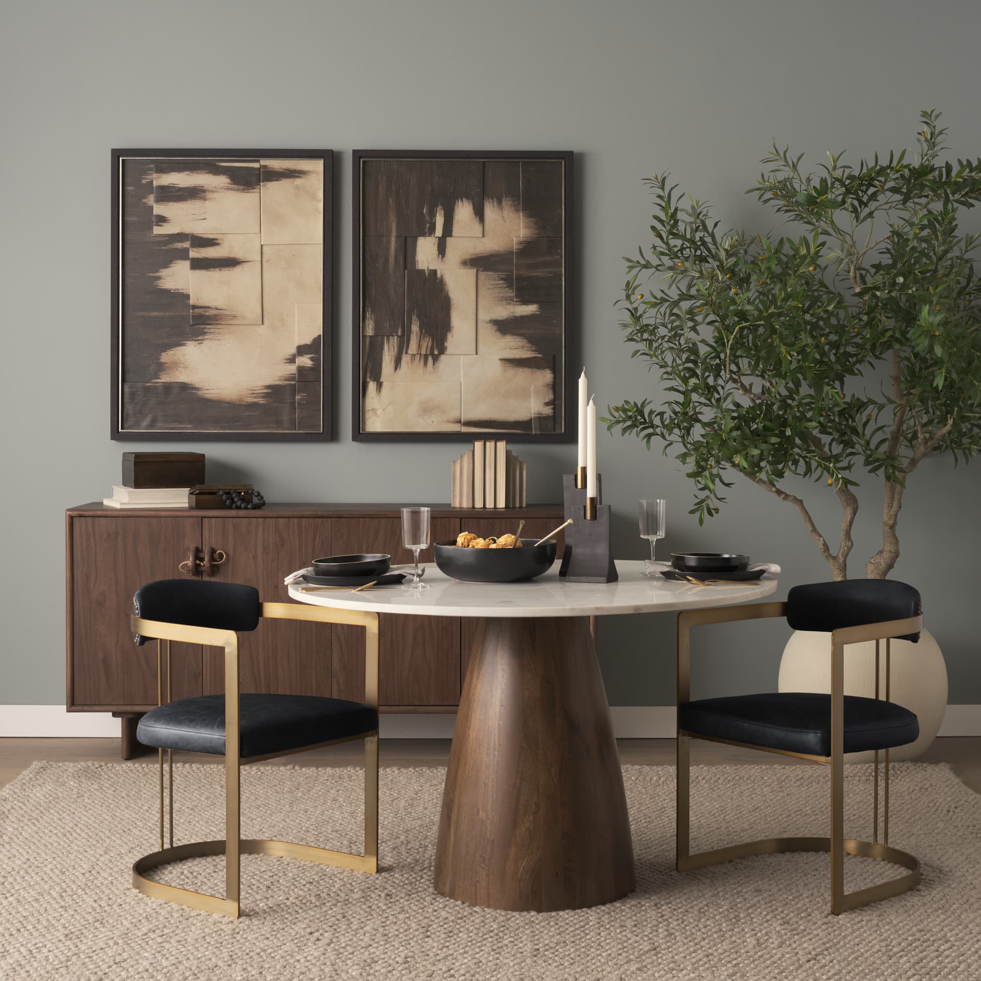 Charred I by Mercana Studio a Framed Art Print Matted under Glass — product photograph
