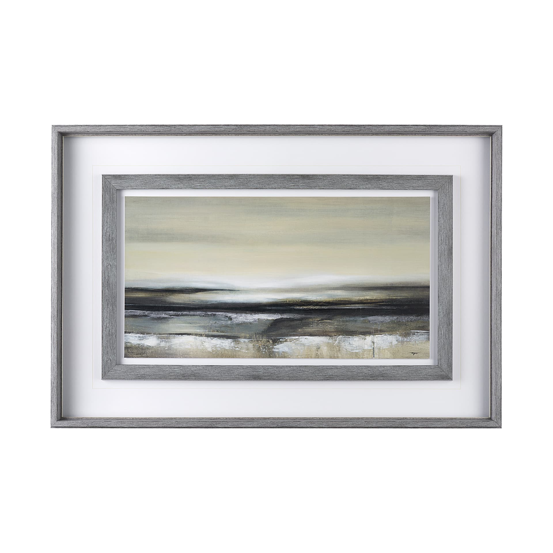 Silver Light by Pablo Rojerro a Hand Embellished Textured Framed Art Print Matted under Glass — product photograph