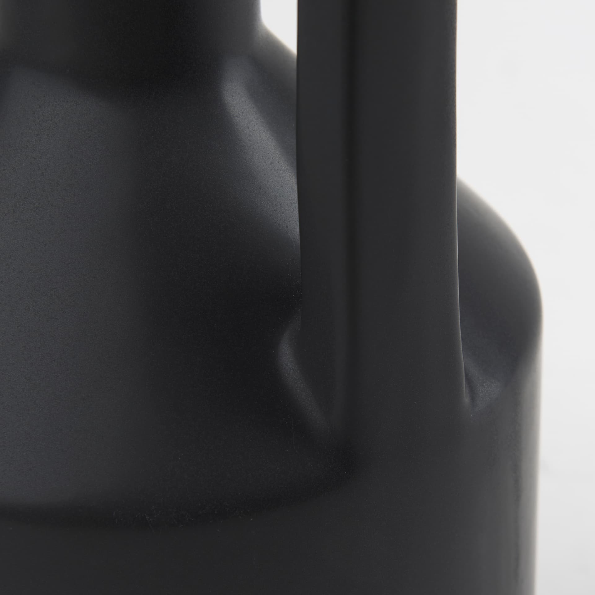 Burton 17.1H Large Matte Black Ceramic Jug Vase — product photograph
