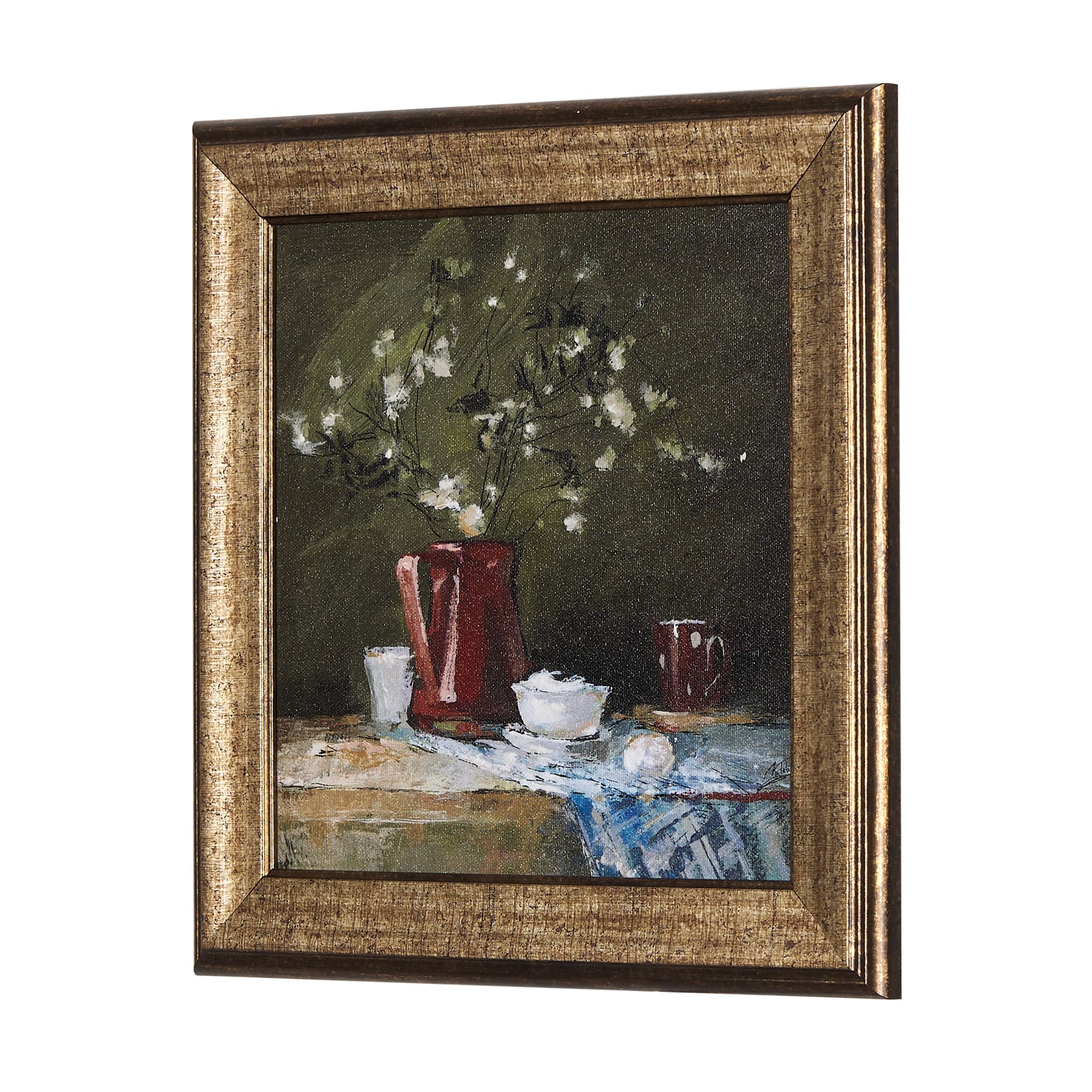 Still Life with Tangerine by Mercana Studio a Hand Embellished Textured Framed Art Print — product photograph