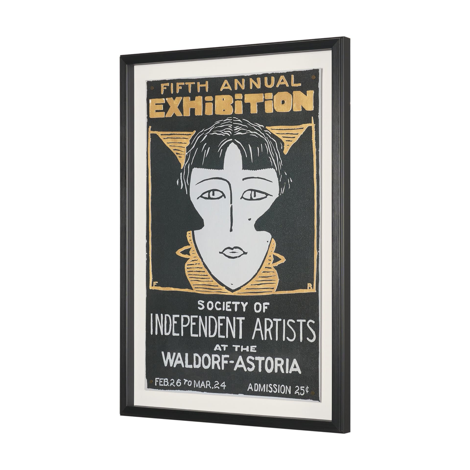Ephemera Independent by The Vintage Collection Hand Embelished Text Frame Artwork Matted under Glass — product photograph