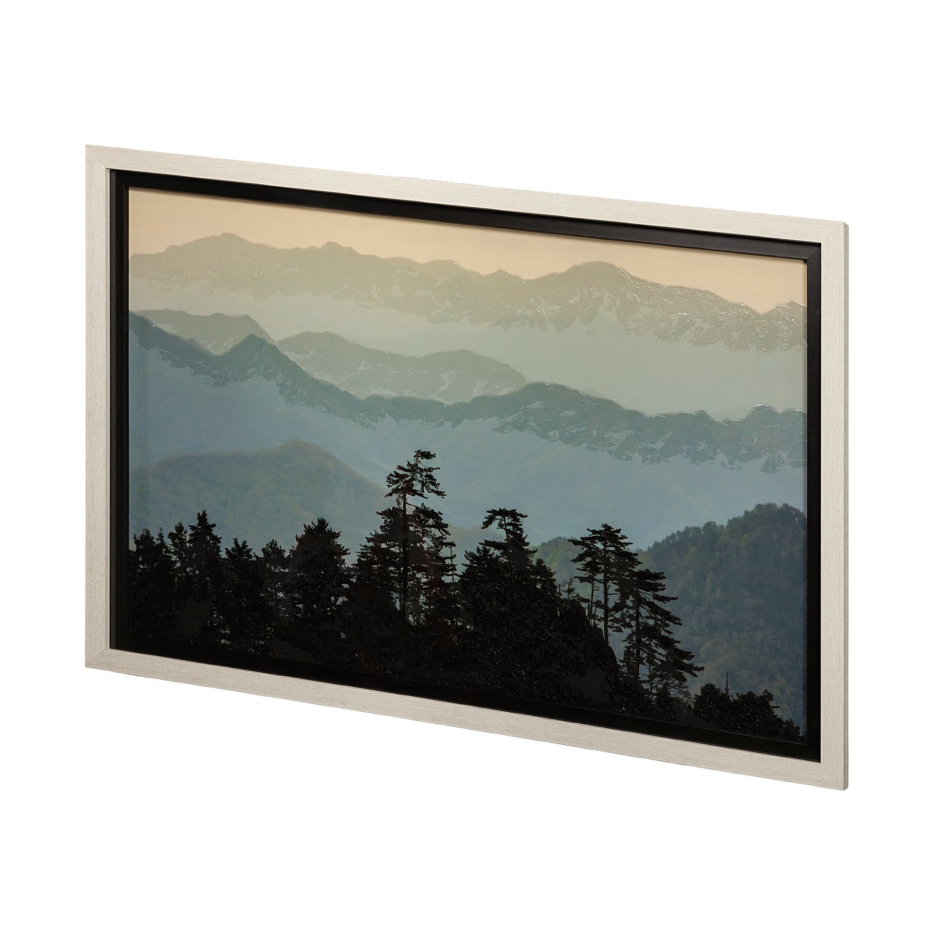Mountain Light by Wild Wonders of ChinHand Embellished Textured Framed Art Print Matted under Glass — product photograph
