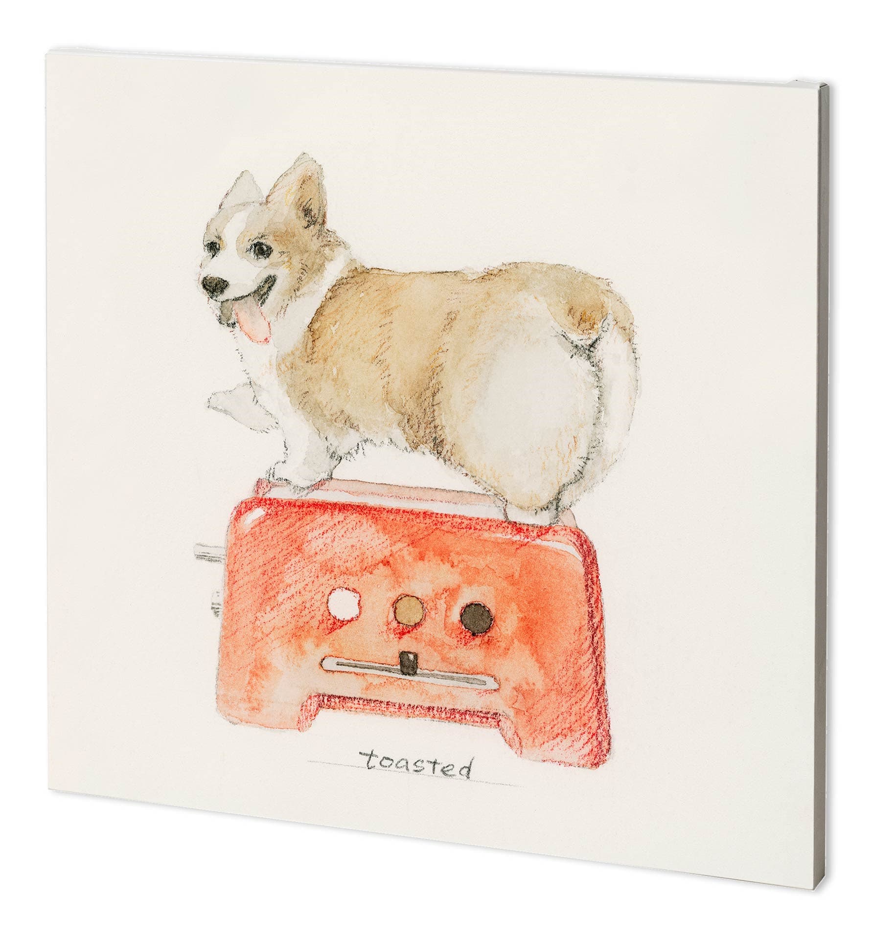 Corgi's Backery II by Mercana Studio a Hand Embellished Textured Canvas — product photograph