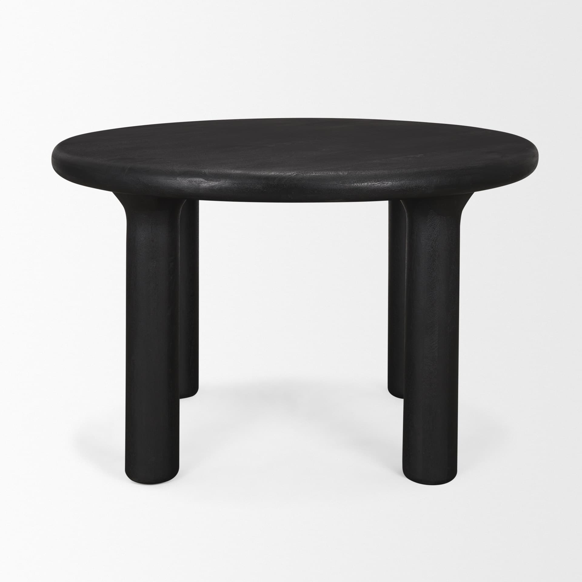 Soma 48" Round Dining Table | Modern | Black Wood | Seats 4 — product photograph