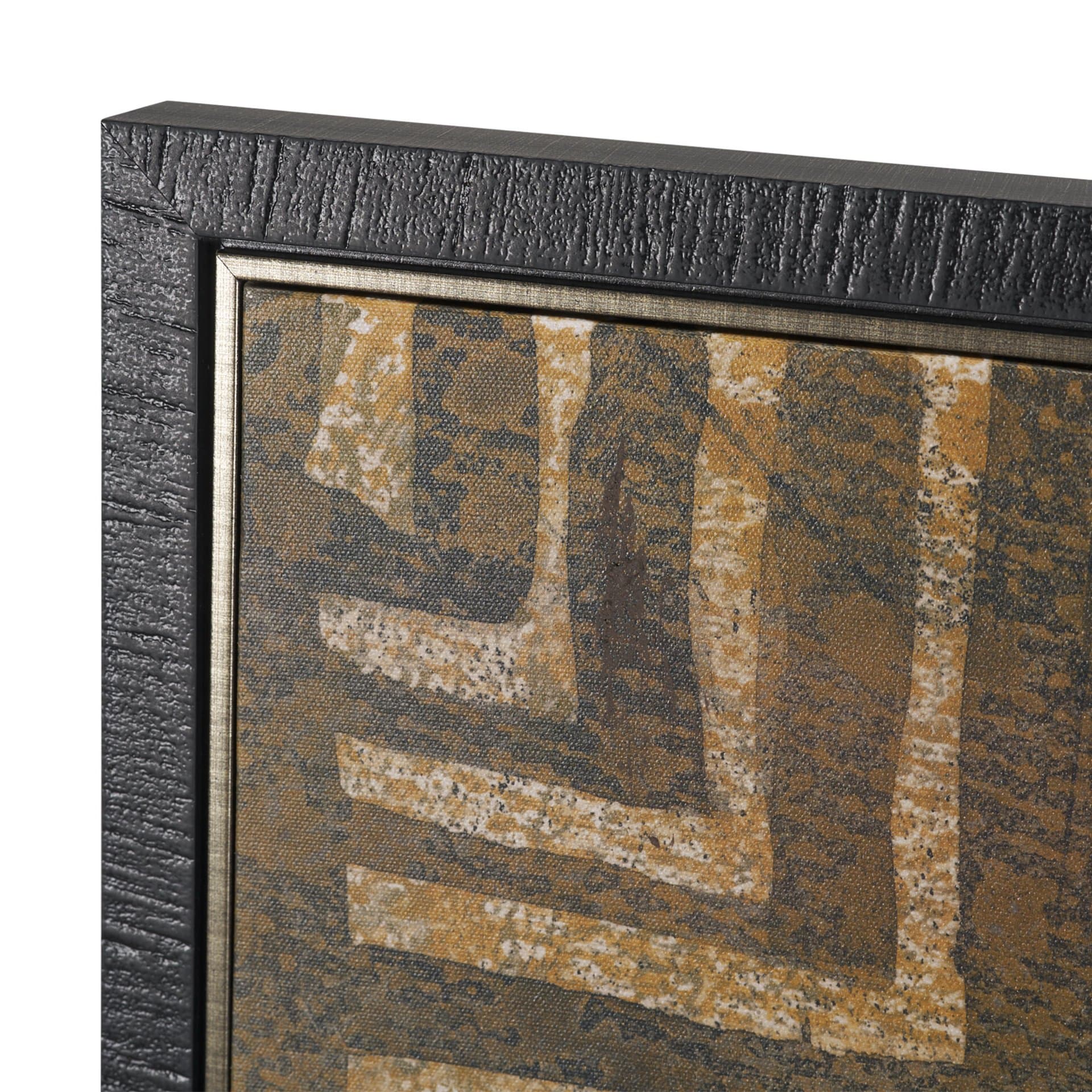 Bronze Geometry I by Mercana Studio Hand-Embellished Textured Framed Canvas Artwork — product photograph