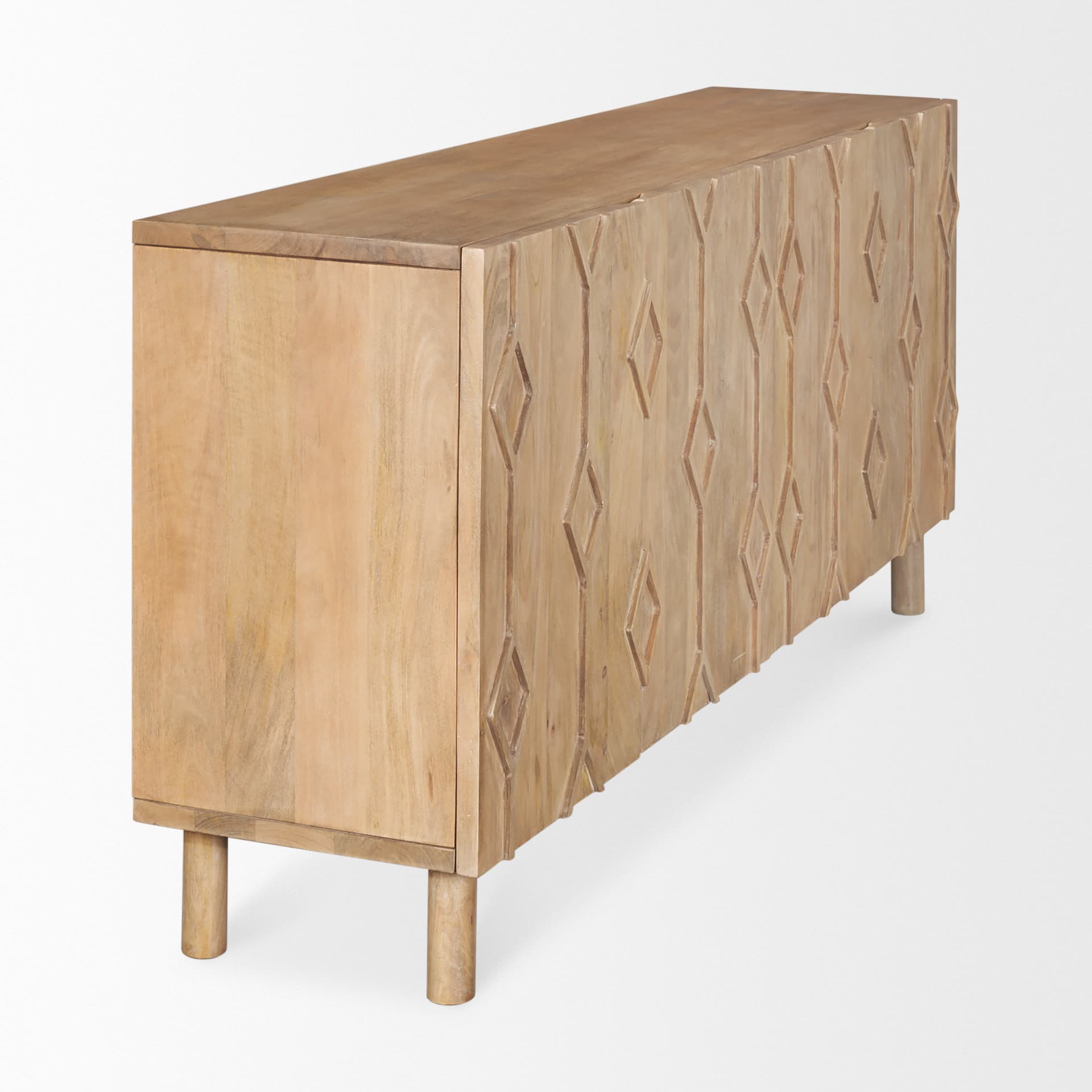 Heera Light Brown Diamond w/ Shelf Motif Sideboard — product photograph