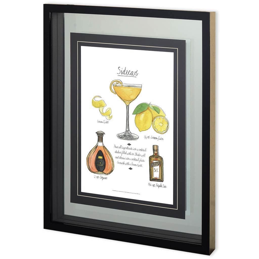 Classic Cocktail - Sidecar by Naomi McCavitt a Framed Art Print Matted under Glass — product photograph
