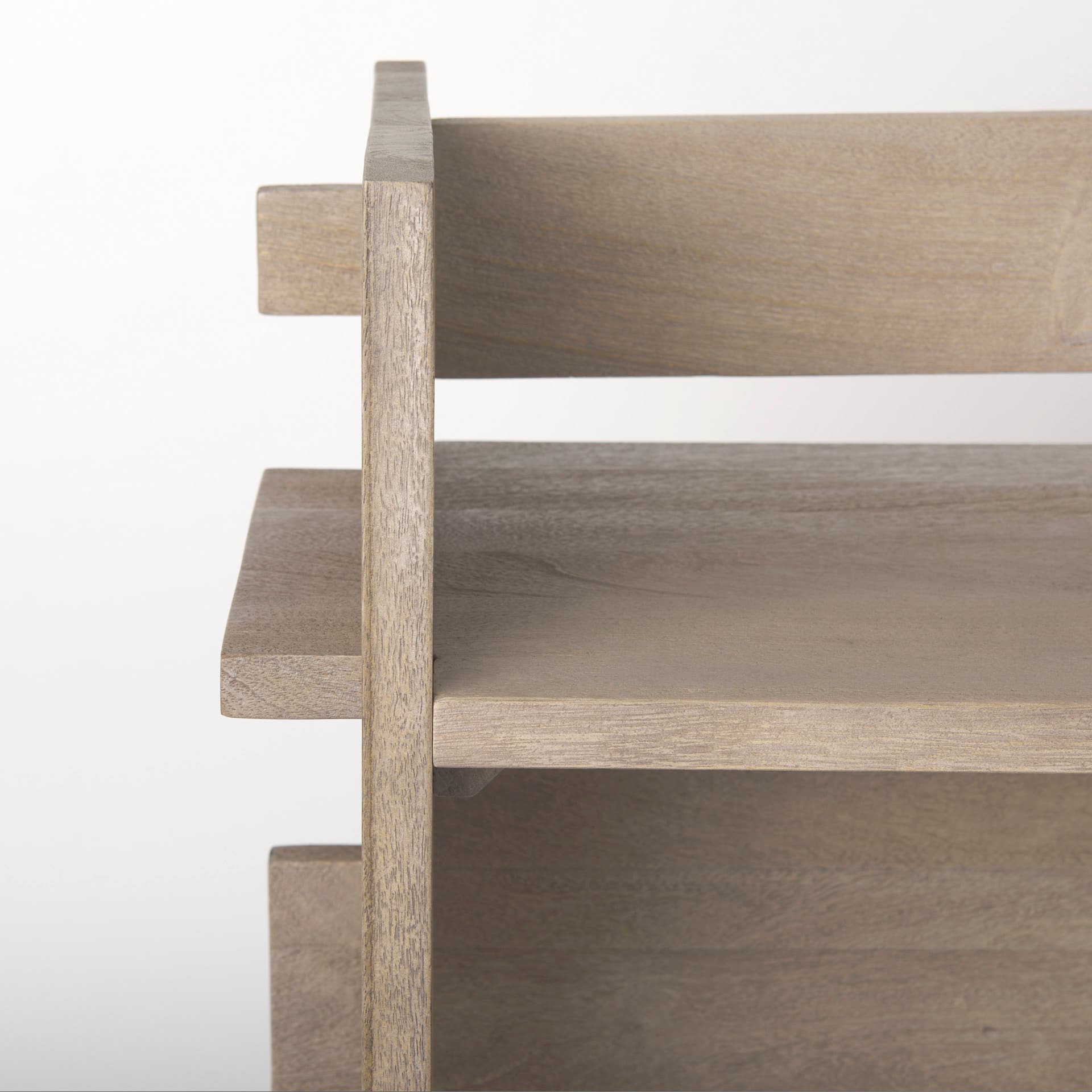 Aida Light Gray Wood Console Table — product photograph