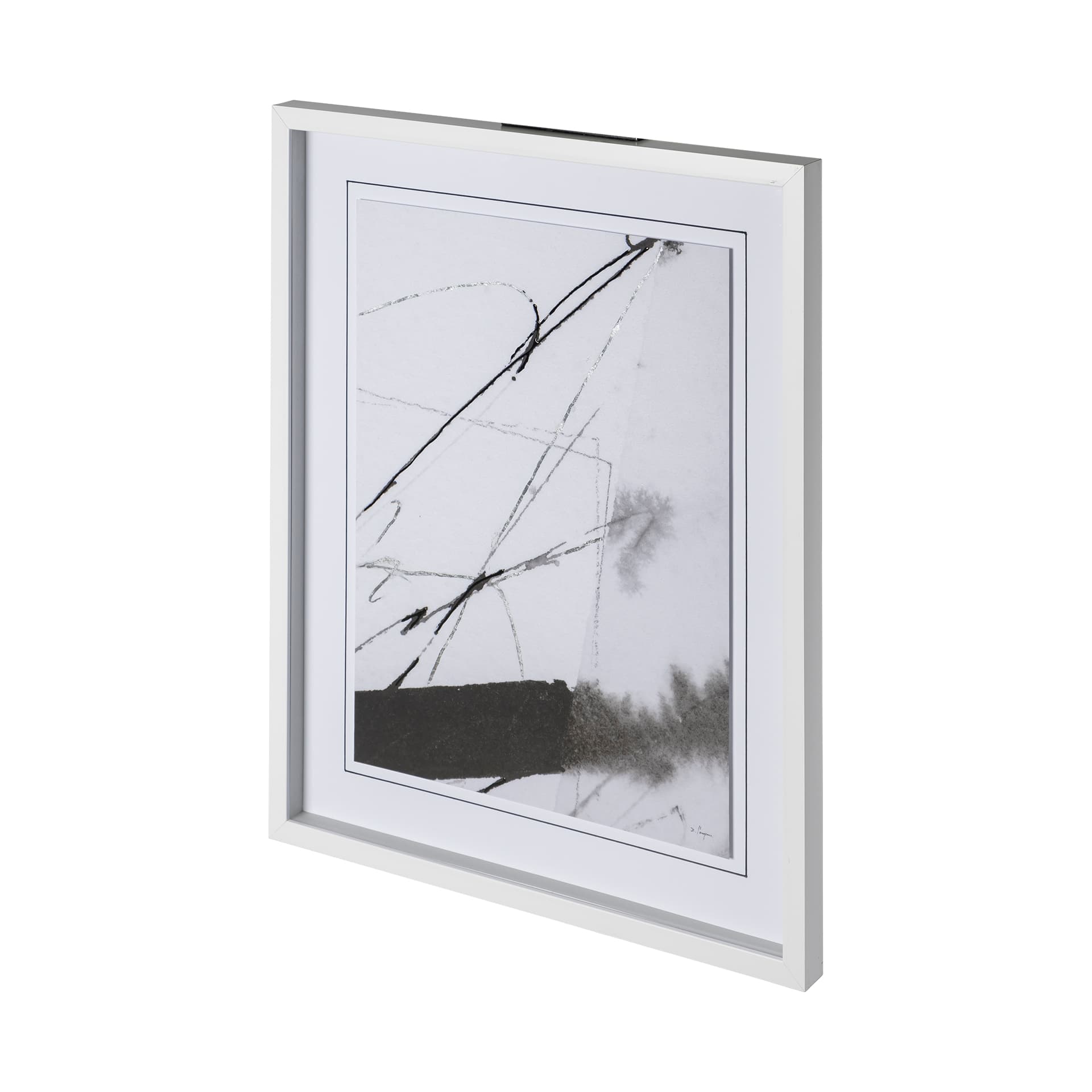 Directions I by Mercana Studio a Hand Embellished Textured Framed Art Print Matted under Glass — product photograph