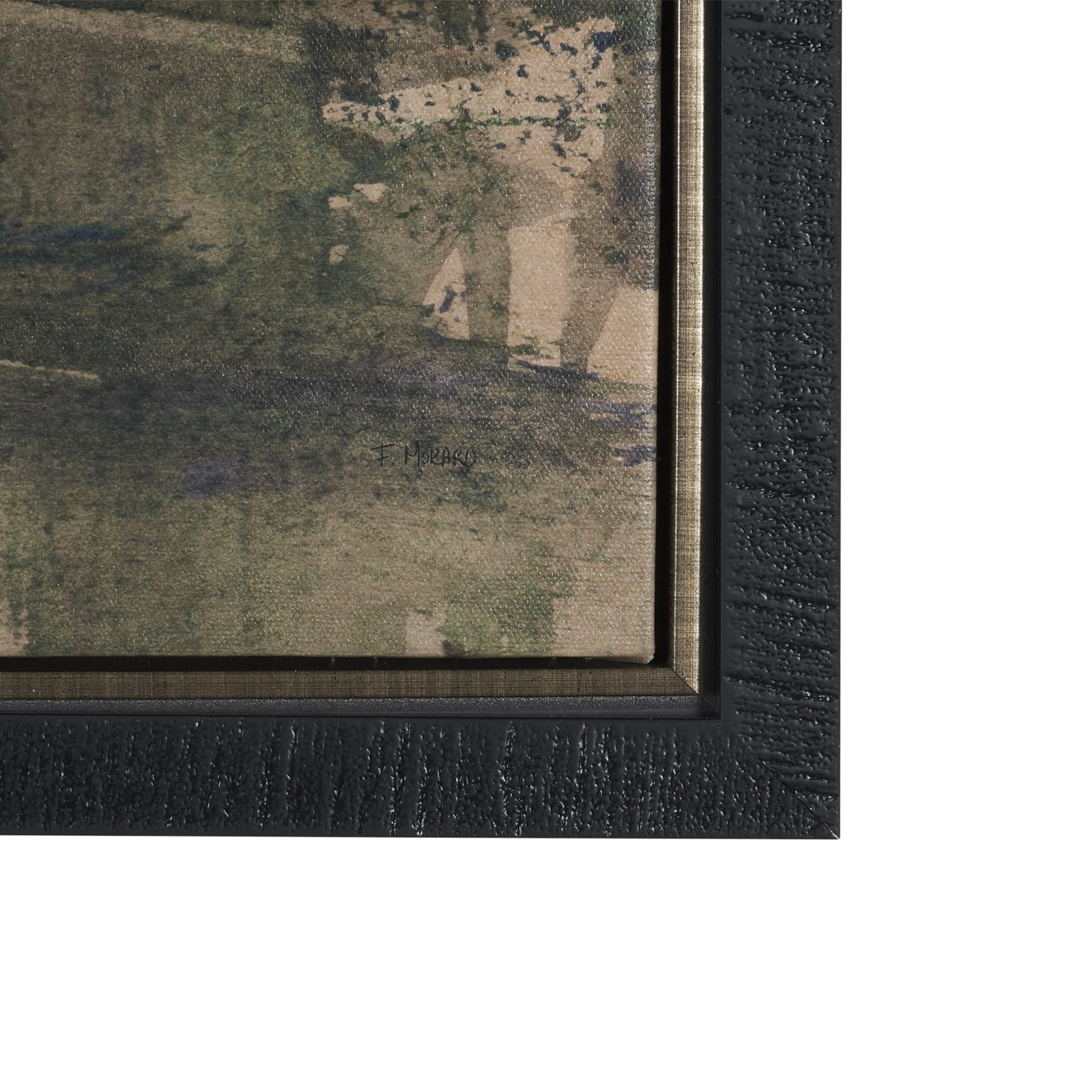 Dusk by Mercana Studio Hand-Embellished Textured Framed Canvas Artwork — product photograph