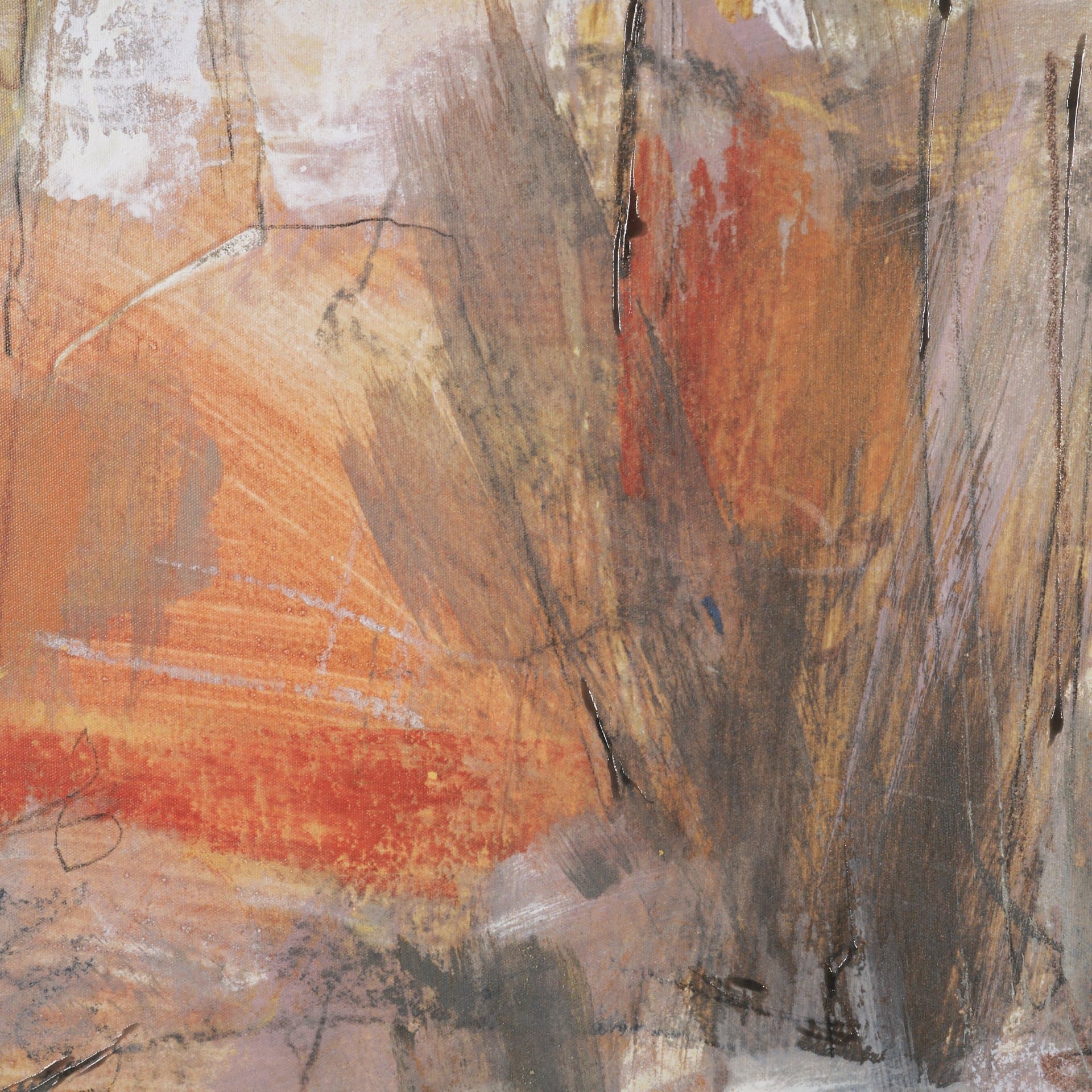 Abstract Autumn 1 by Mercana Studio Hand-Embellished Textured Framed Canvas Artwork — product photograph