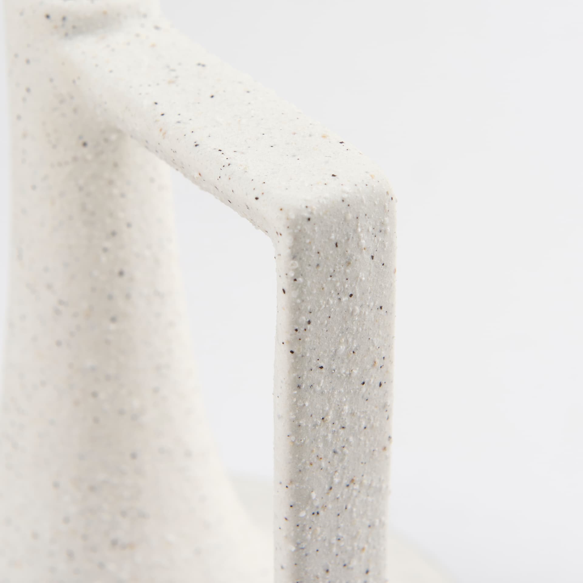 Burton 8.3H Small White and Black Ceramic Jug Vase — product photograph