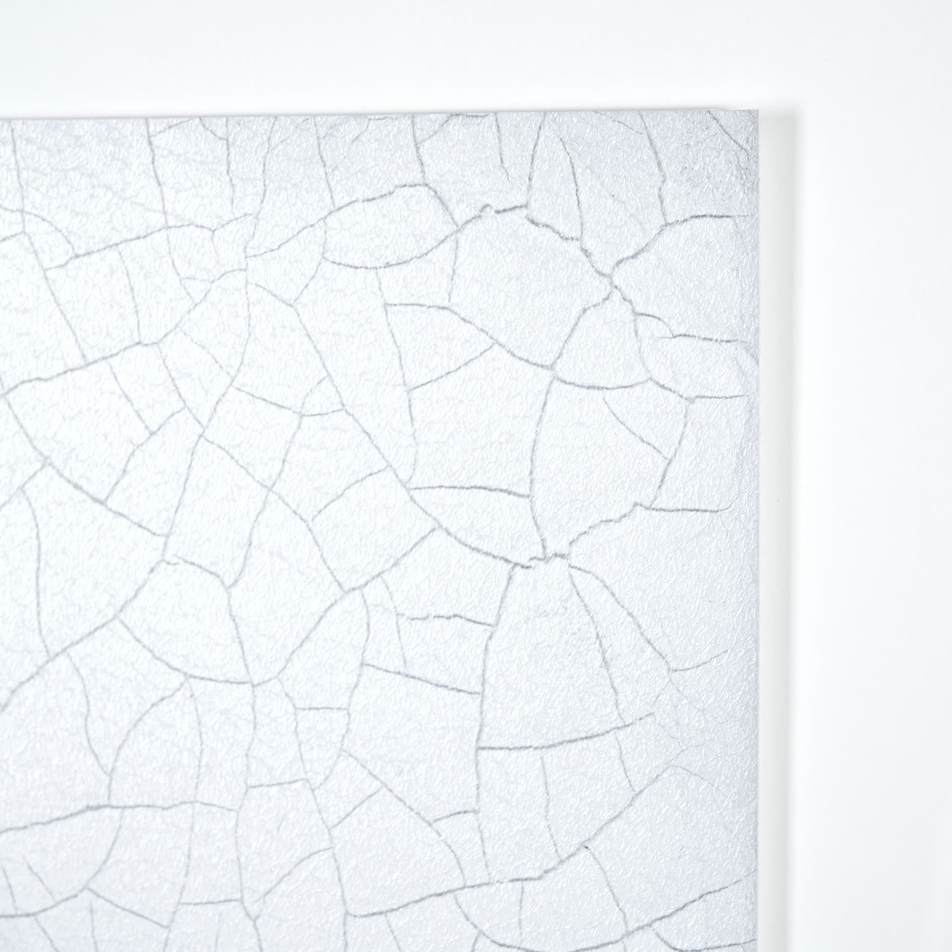 Yang (White) by Mercana Studio a Hand Embellished Textured Framed Art Print Matted under Glass — product photograph