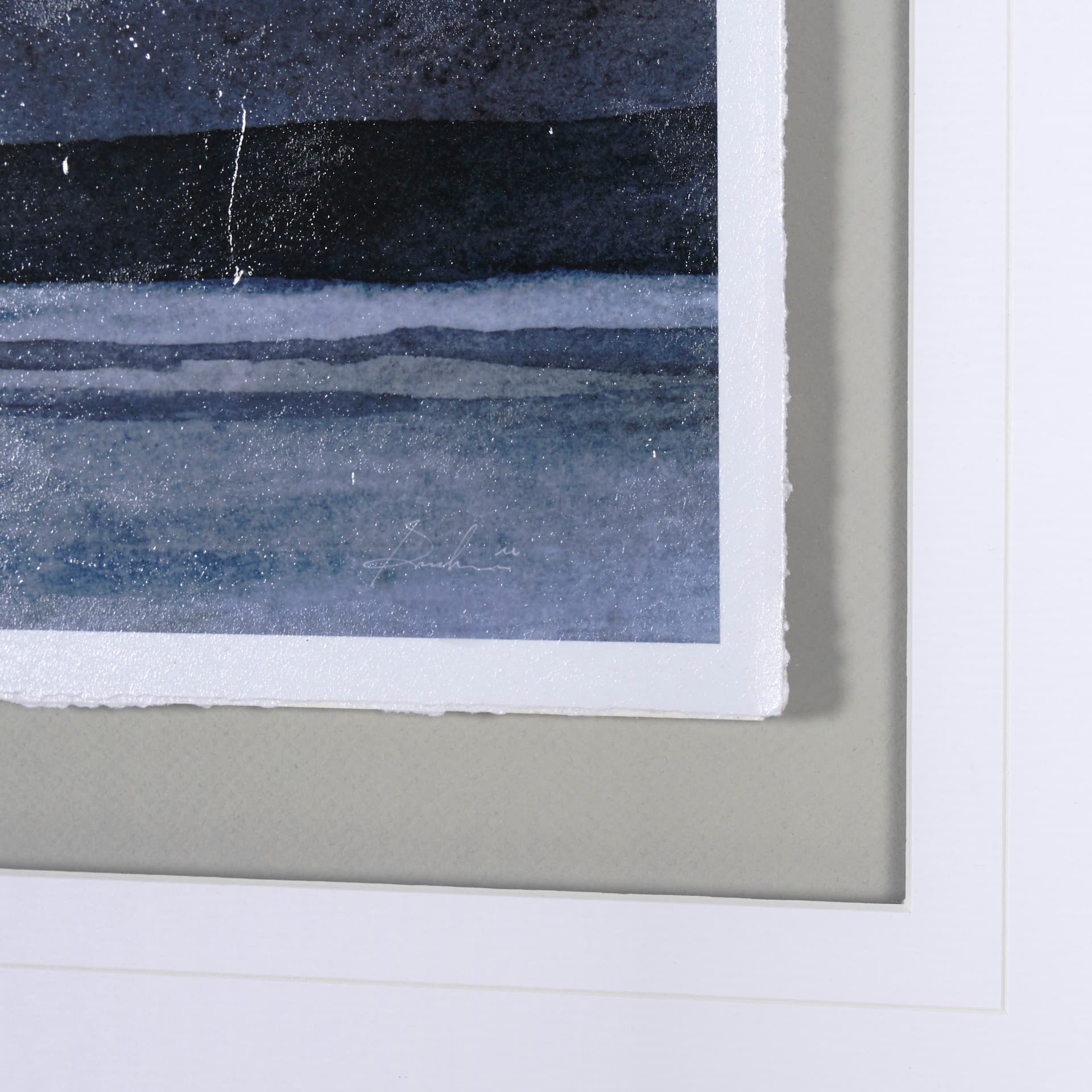 Watercolor Sketch I by Mercana Studio Hand Embelished Textured Framed Art Print Matted under Glass — product photograph