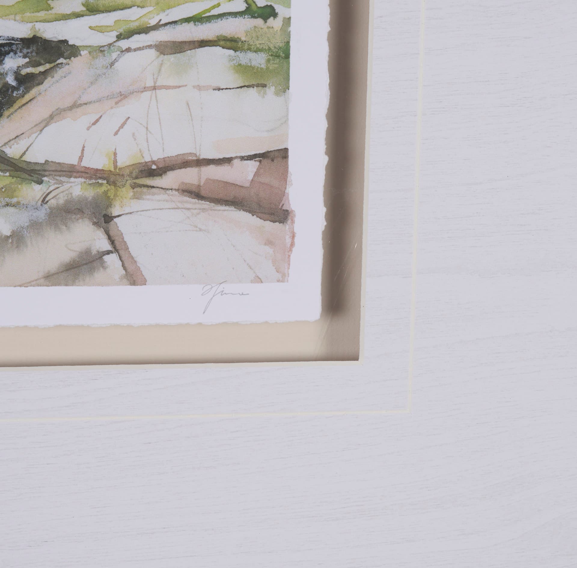 East Coast View III by Mercana Studio a Hand Embellished Framed Art Print Matted under Glass — product photograph