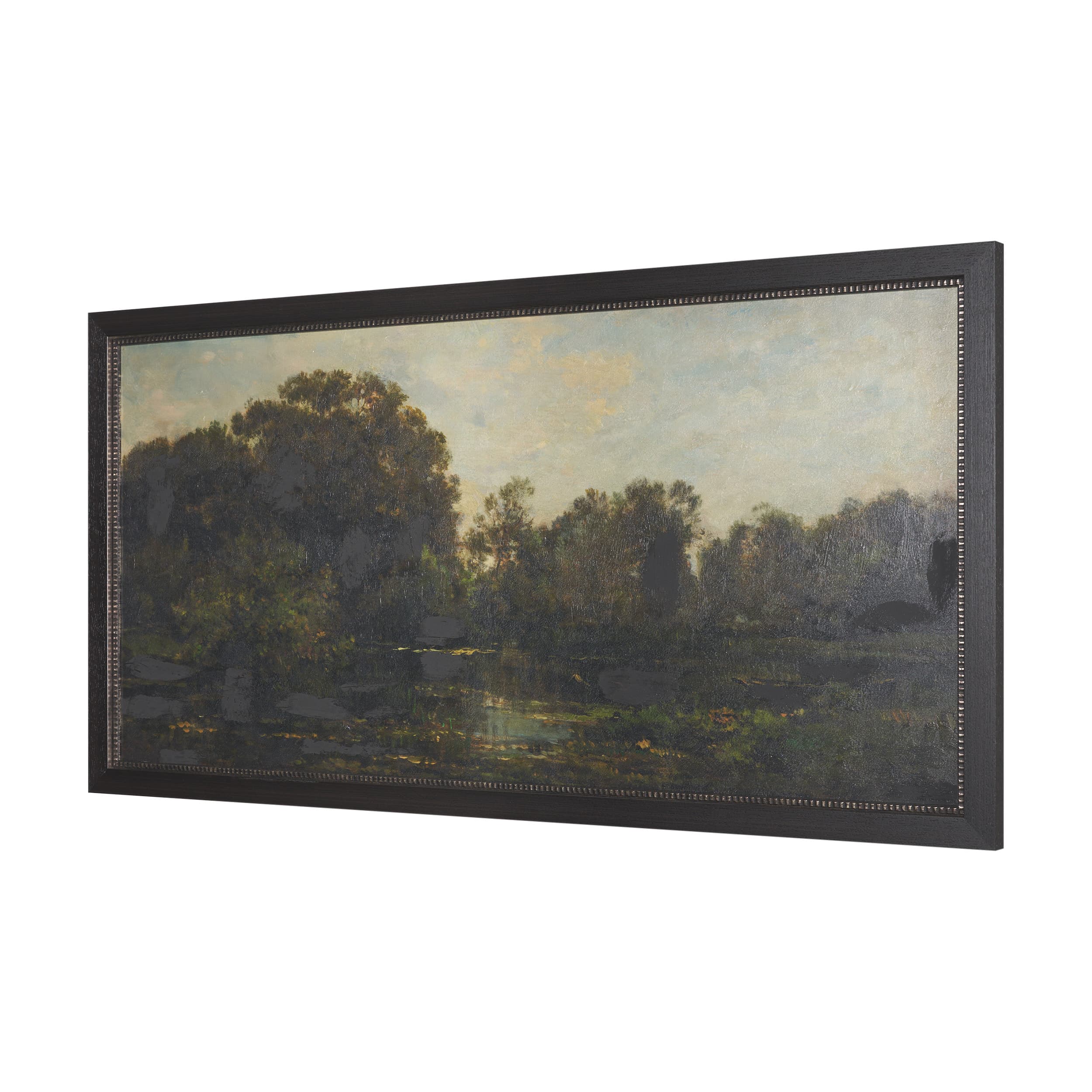 Landscape with Ducks by Charles-Francois Daubigny Textured Framed Artwork Matted — product photograph