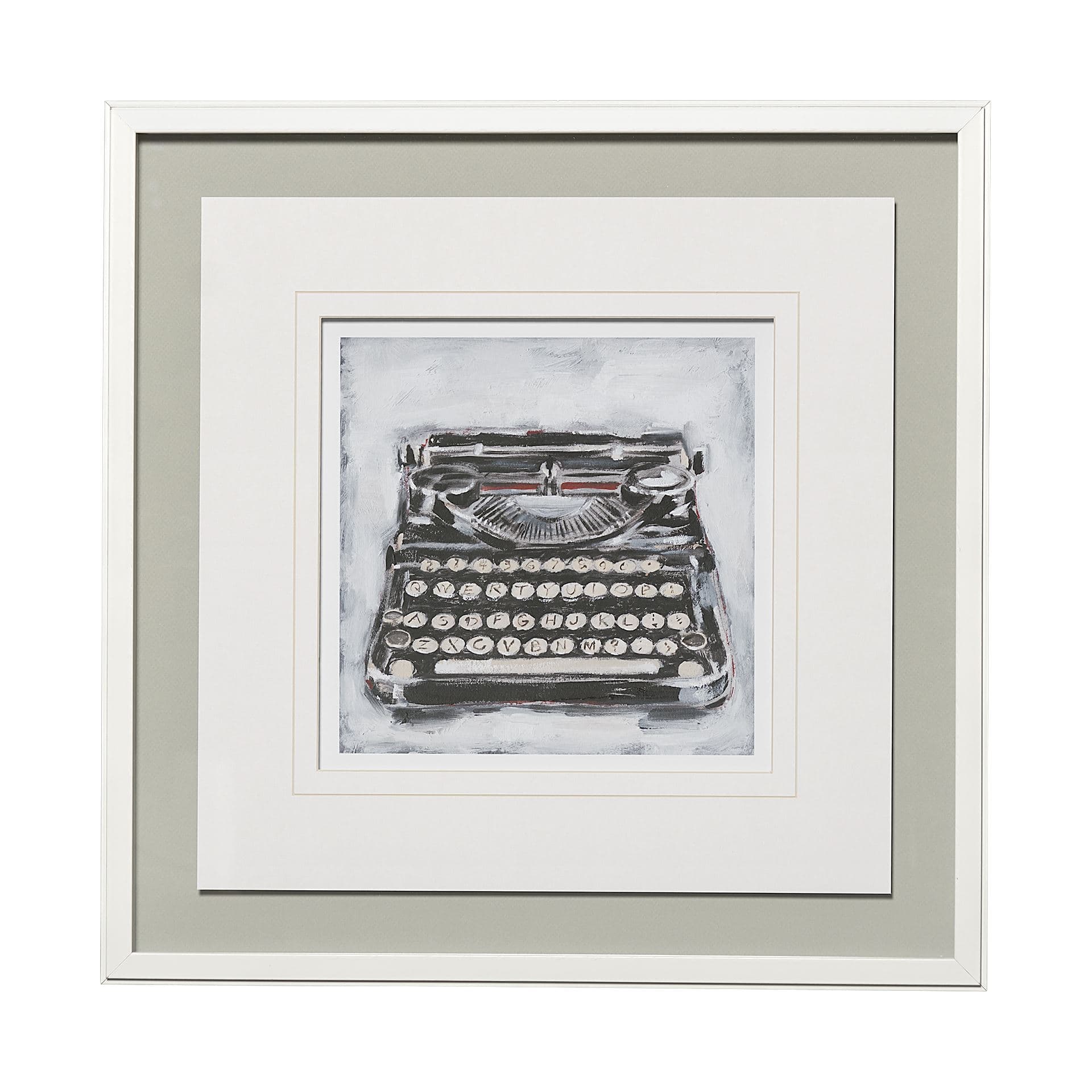 Vintage Typewriter I by Ethan Harper a Framed Art Print Matted under Glass — product photograph