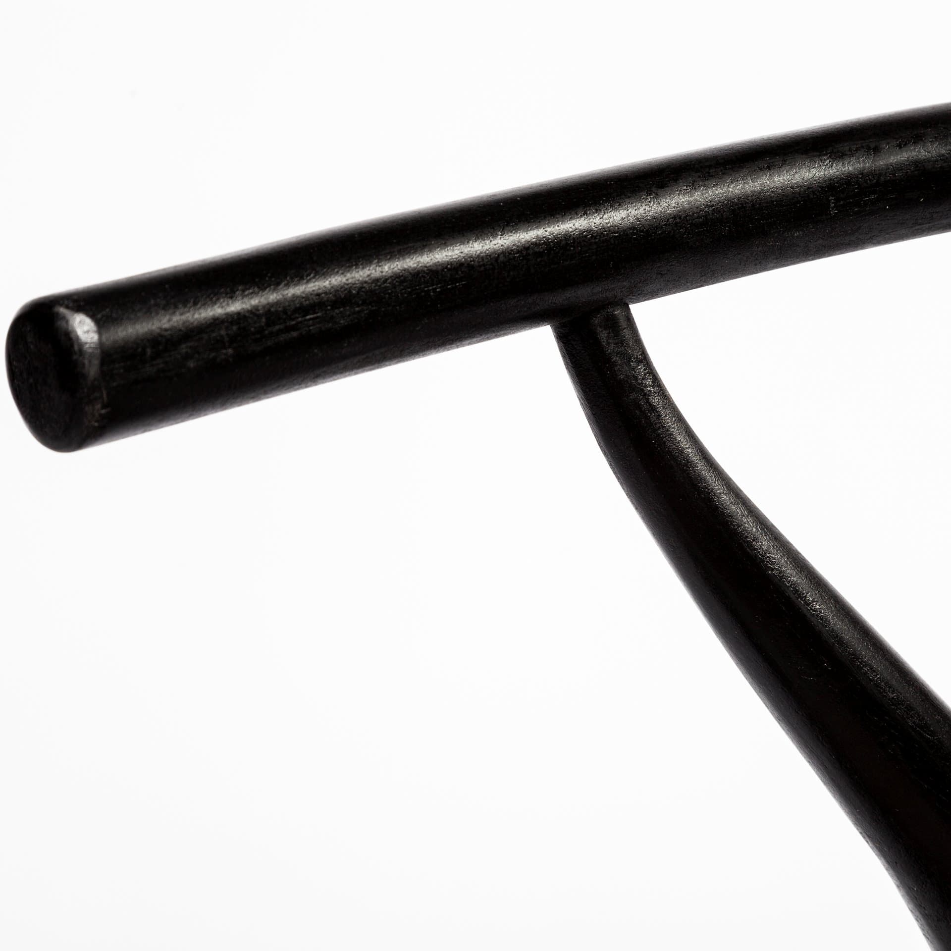 Trixie Curved Back Dining Arm Chair | Dark Taupe Fabric w/ Wooden — product photograph