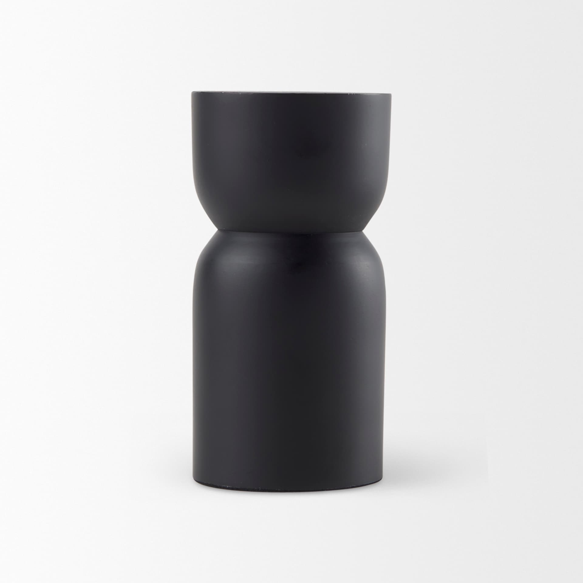 Malta Small Black Metal Candle Holder — product photograph