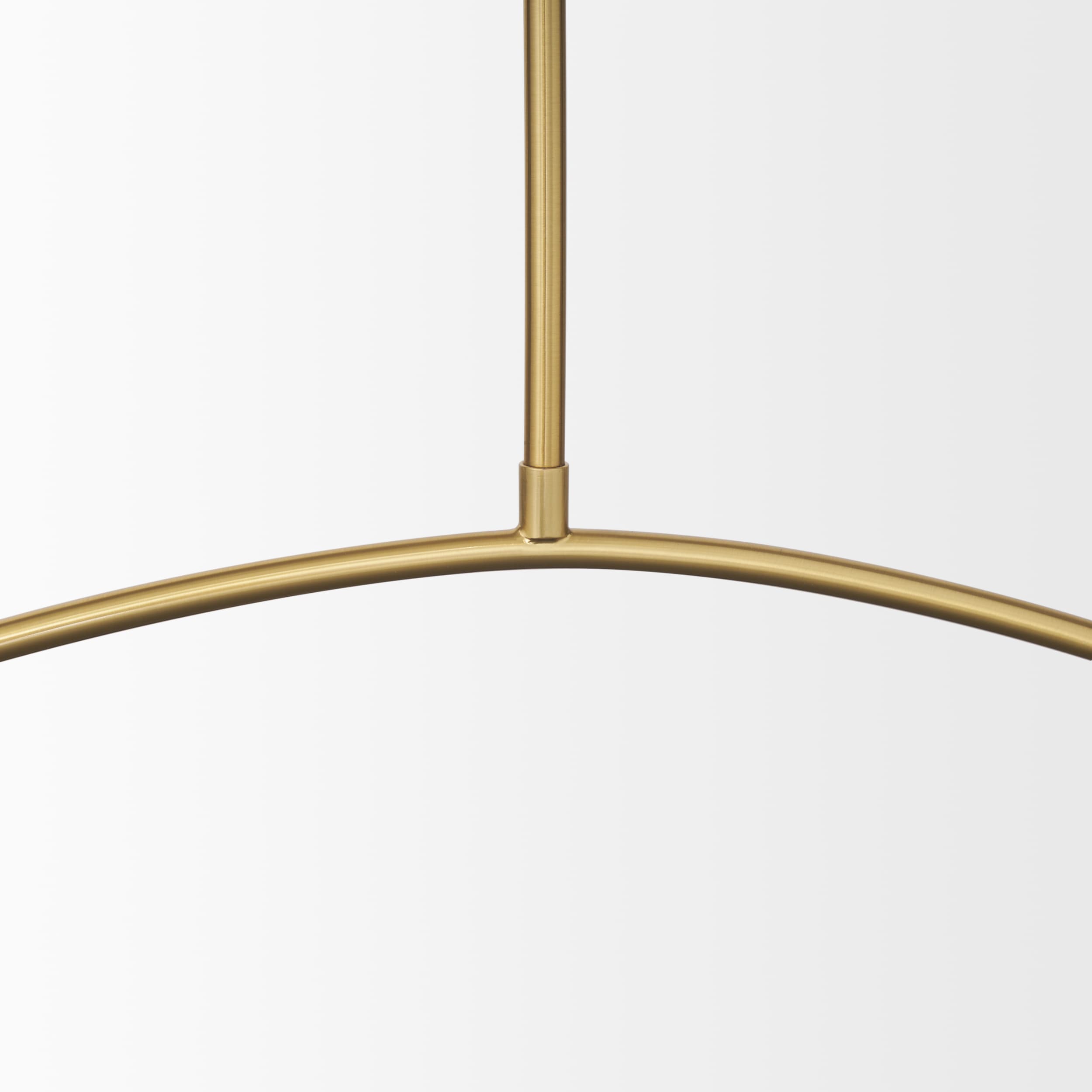 Cybill Brushed Brass w/ White Metal Shades 2-Light Chandelier — product photograph