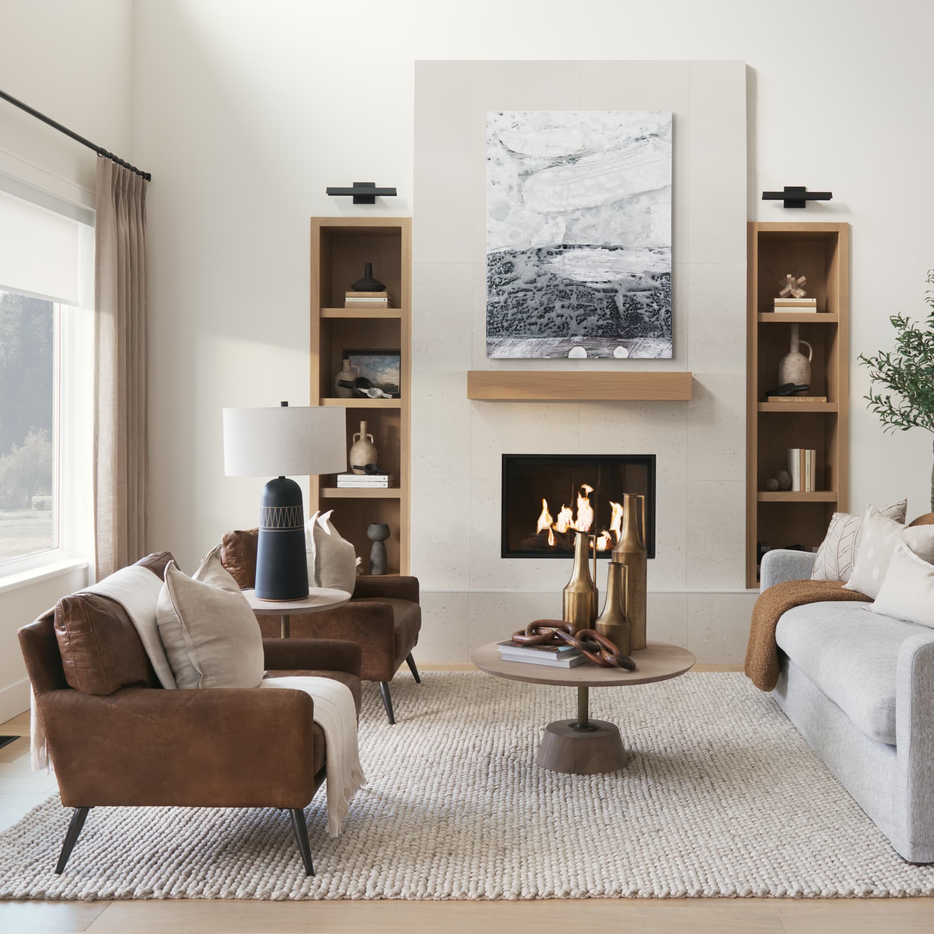 Gia 9 x 12 Rug — in a styled room