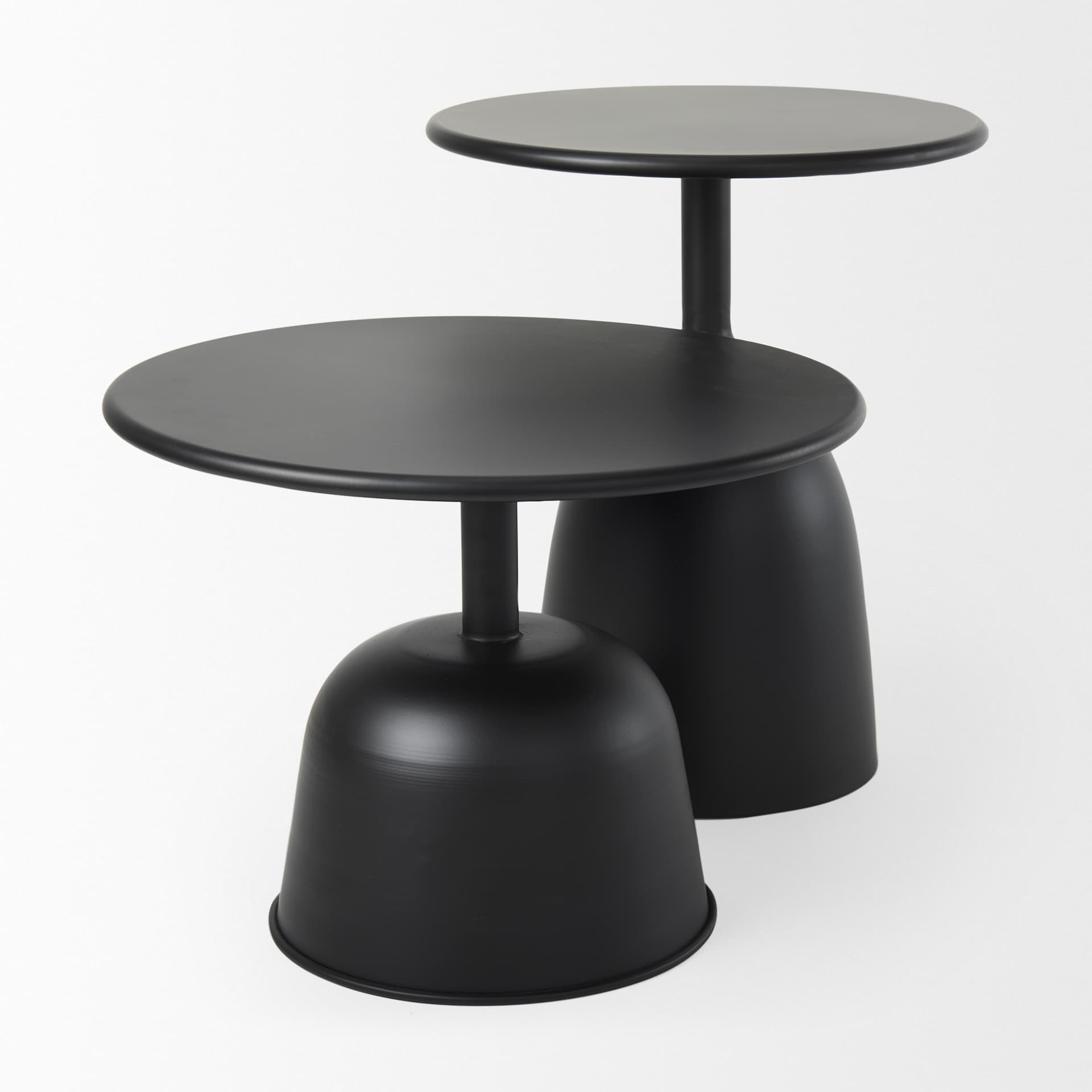 Talulla 19.7L x 19.7W x 14.8H Metal Matte Black Accent Table — product photograph