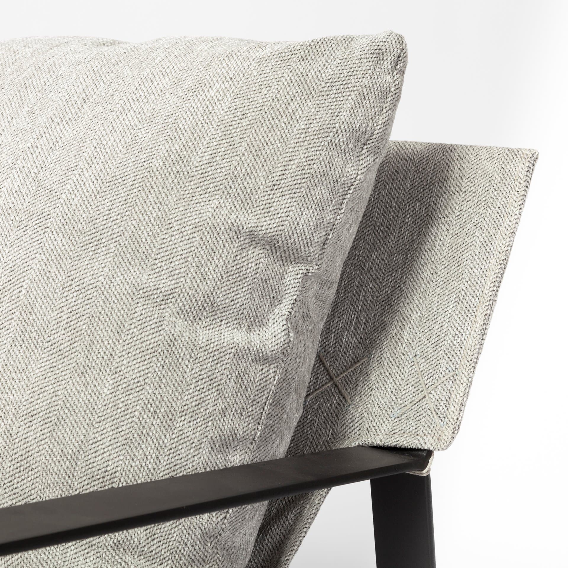 Guilia Frost Gray With Metal Frame Sling Accent Chair — product photograph
