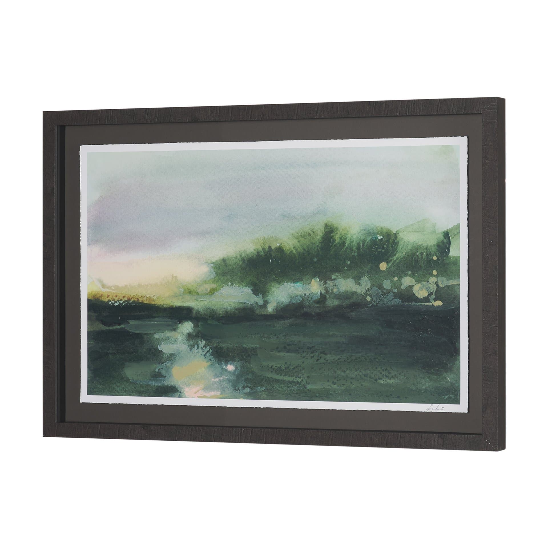 Afternoon Sunset by Mercana Studio Hand Embelished Framed Artwork Matted under Glass — product photograph