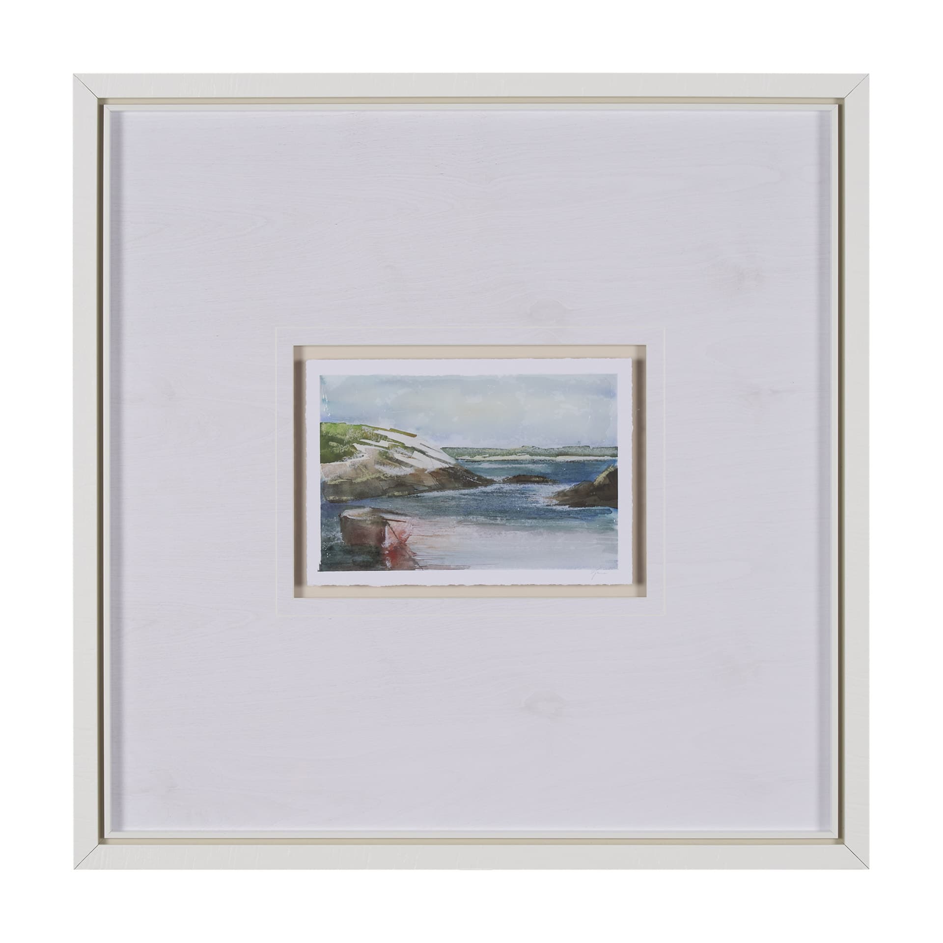 East Coast View IV by Mercana Studio a Hand Embellished Framed Art Print Matted under Glass — product photograph