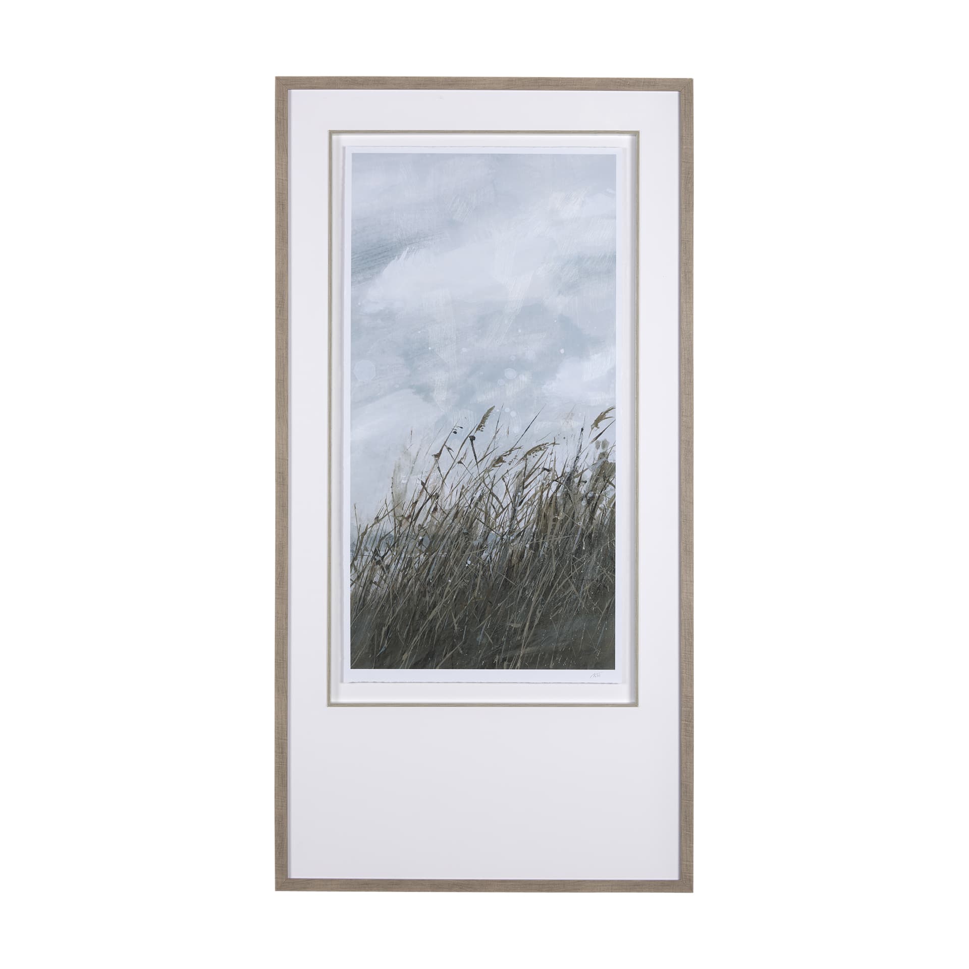 Chilly Breeze II by Natali a Hand Embelished Textured Framed Art Print Matted under Glass — product photograph