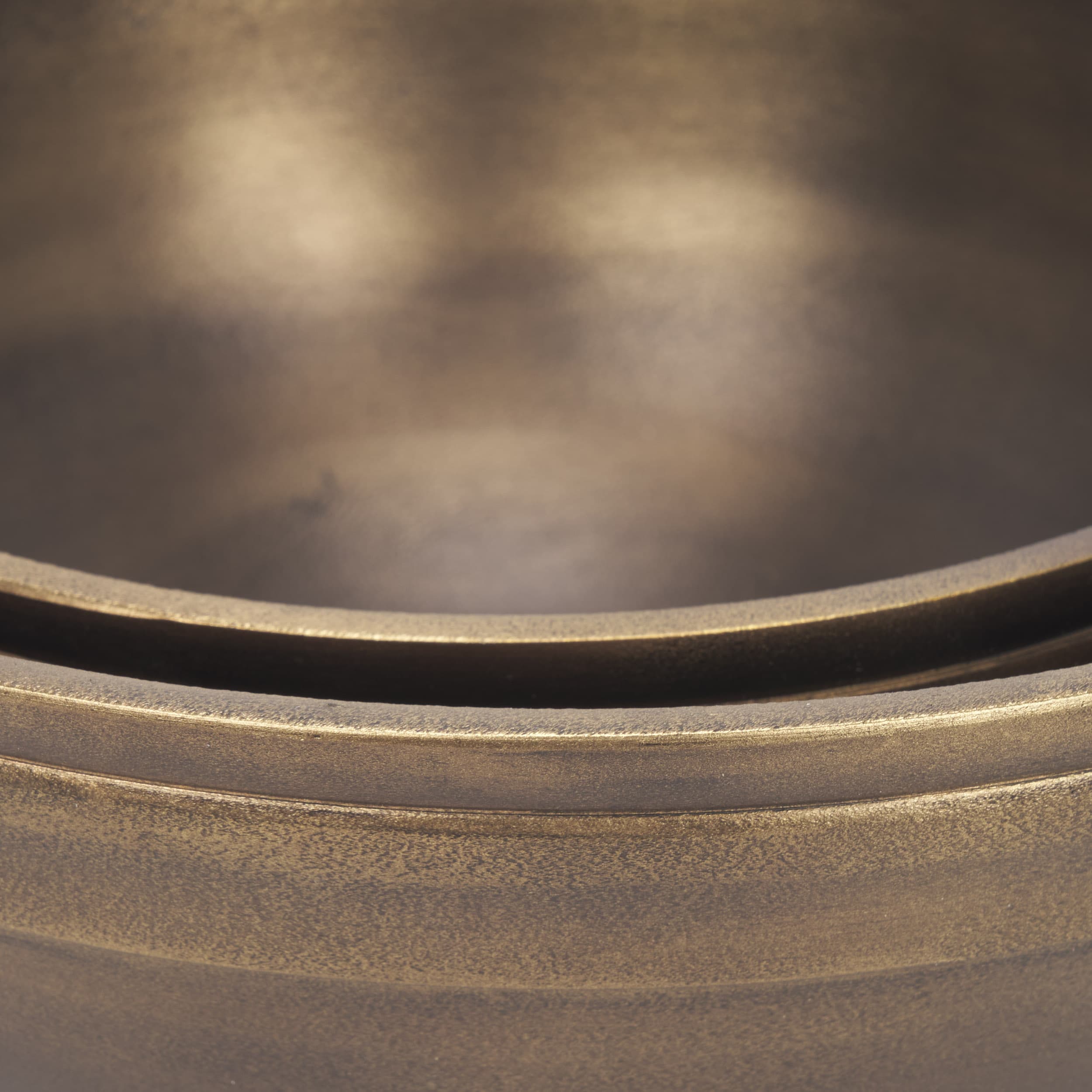 Tomiko Decorative Brass Finished Cast Aluminum Round Bowls — product photograph