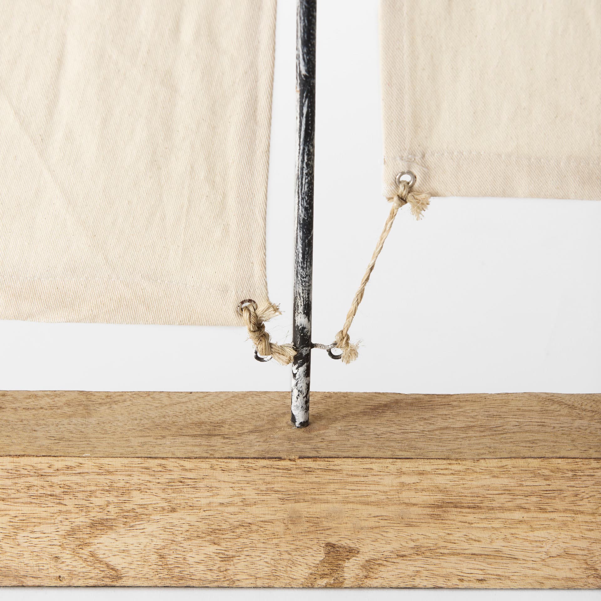 Tartane Large 22L x 2W Brown/Cream Nautical Inspired Sailboat — product photograph
