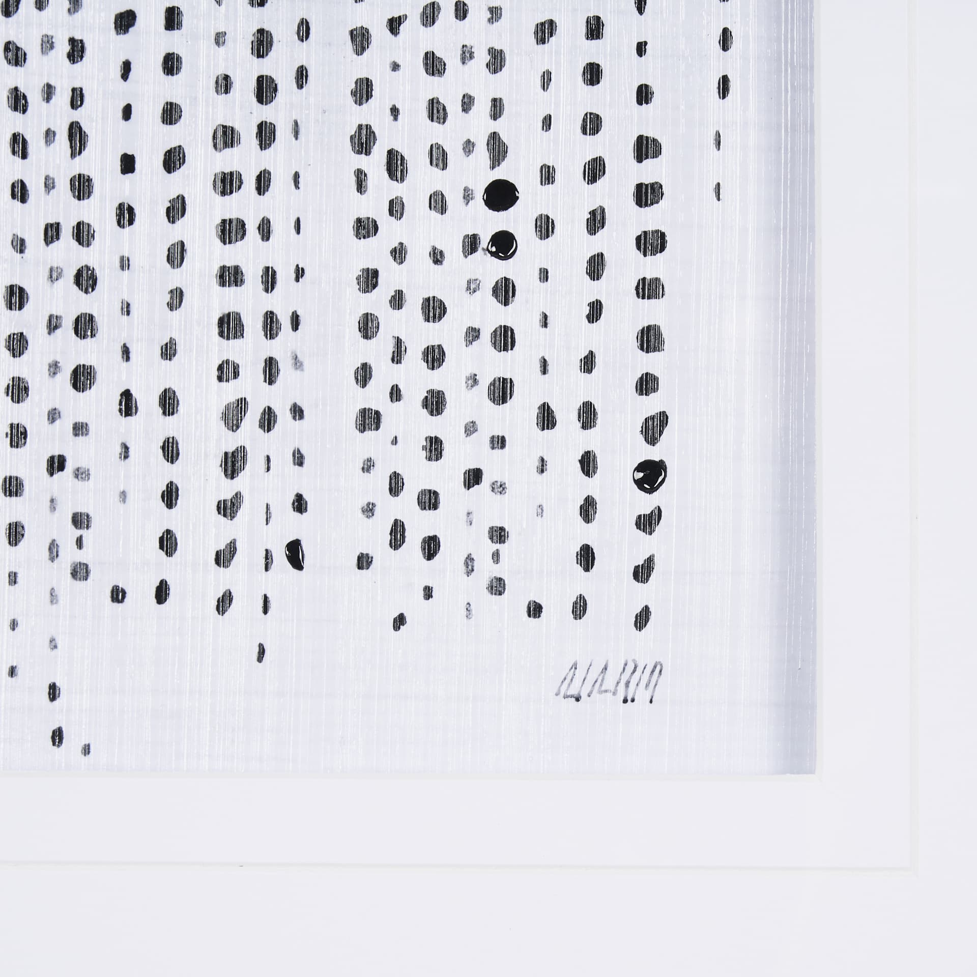 Dot Texture I by Mercana Studio a Hand Embellished Textured Framed Art Print Matted under Glass — product photograph
