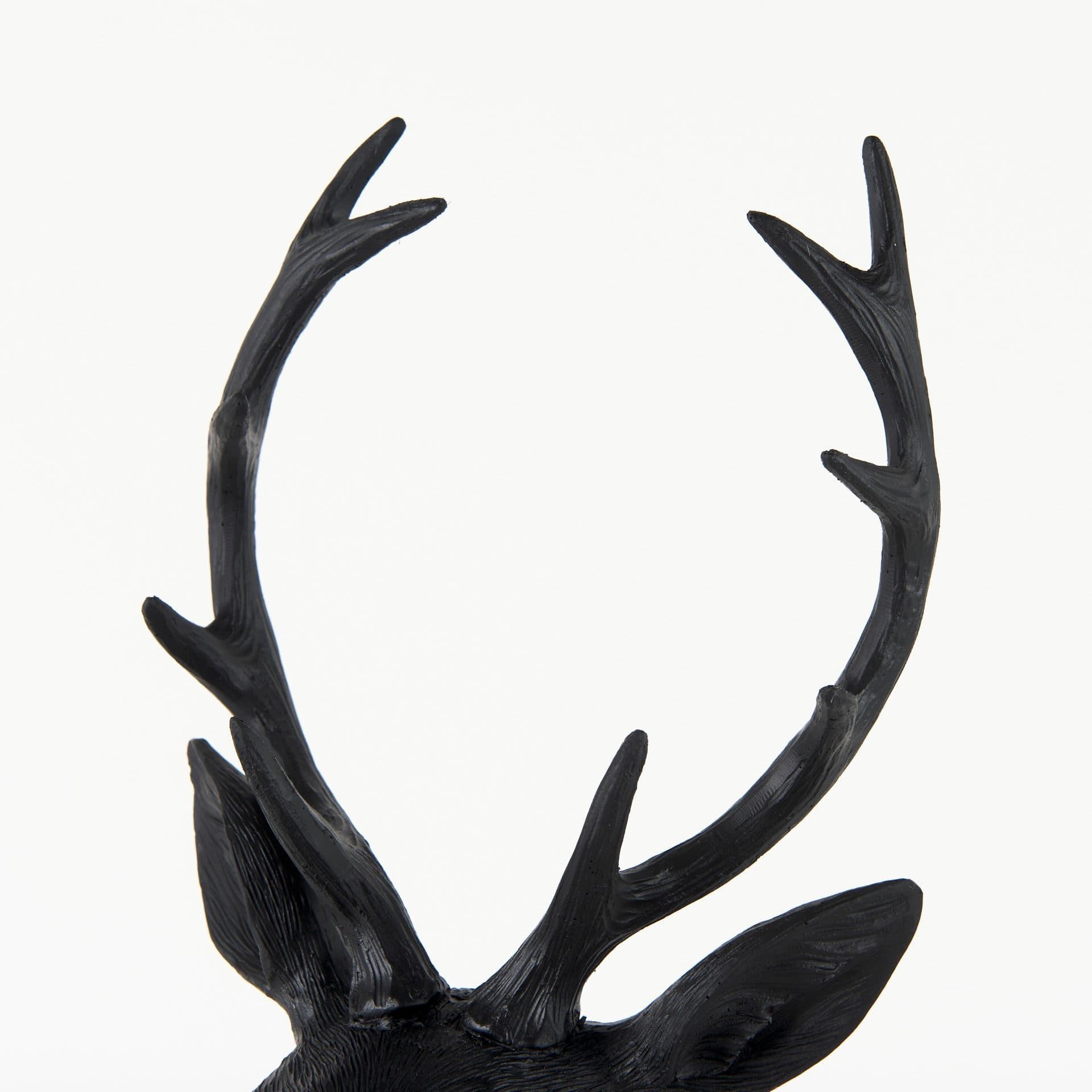 Mozart 22.5H Black Painted Resin Deer In A Suit Bust — product photograph